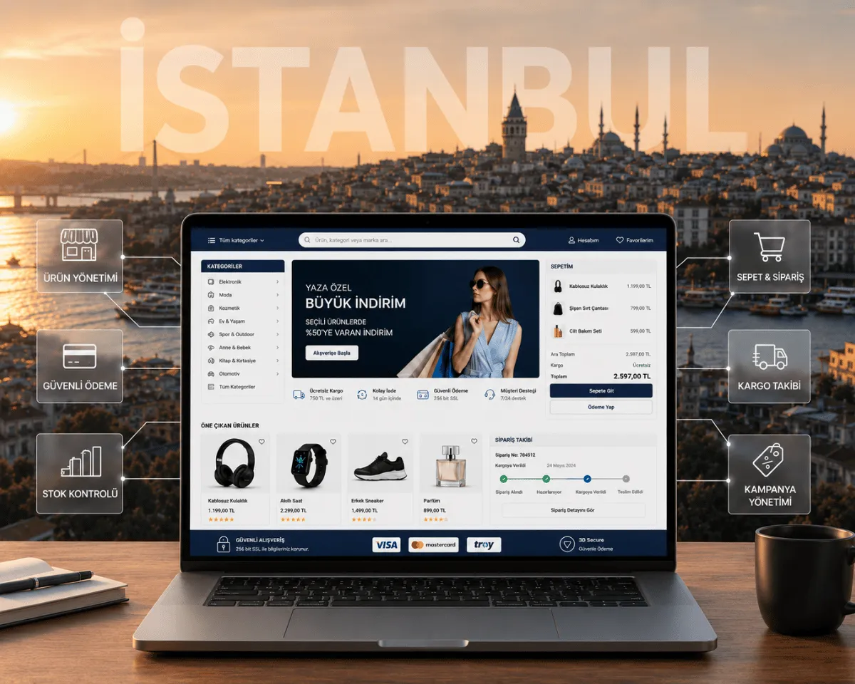 İstanbul E-Ticaret Sitesi ve Online Satış Altyapısı - Webioo