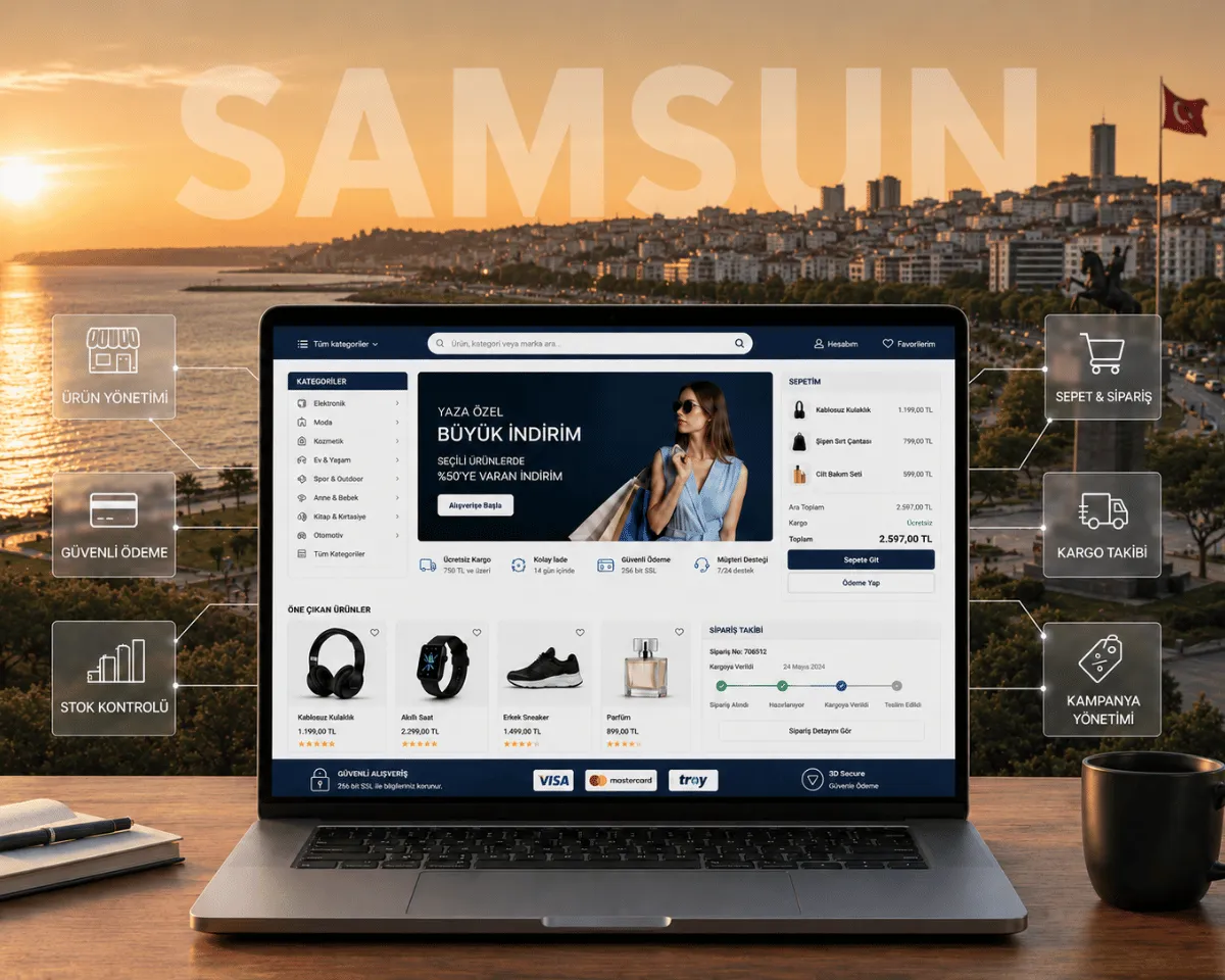 Samsun E-Ticaret Sitesi Kurulumu - Webioo