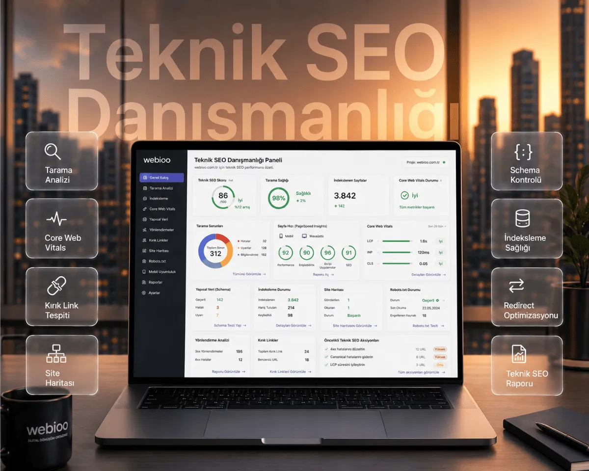 Teknik SEO Danışmanlığı hizmeti | Webioo