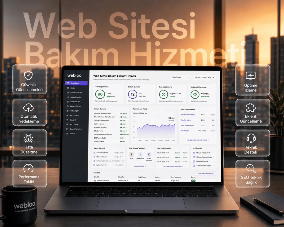 Web Sitesi Bakım Hizmeti hizmeti | Webioo