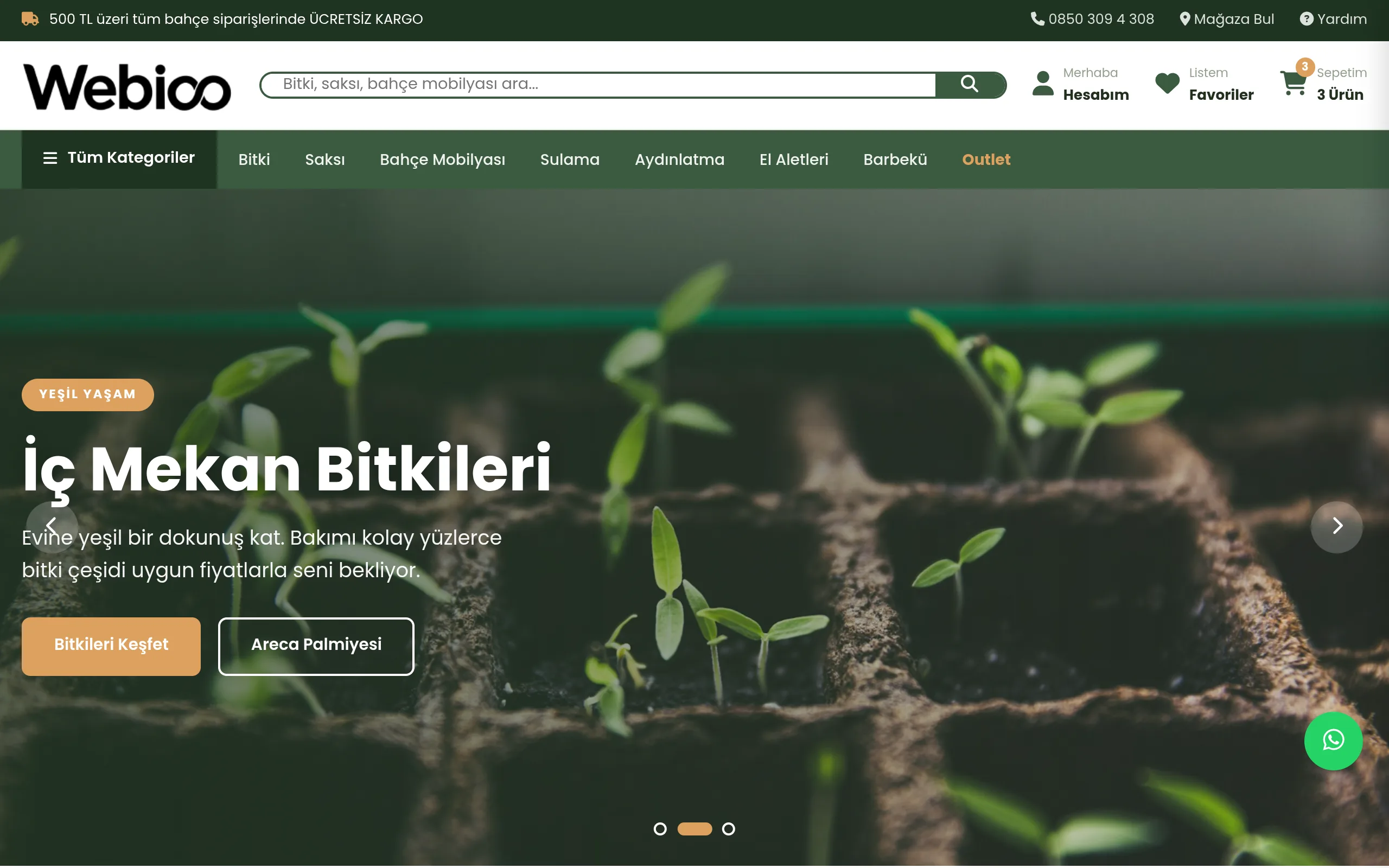 Bahçe & Dış Mekan E-Ticaret #1 - Masaustu Gorunum