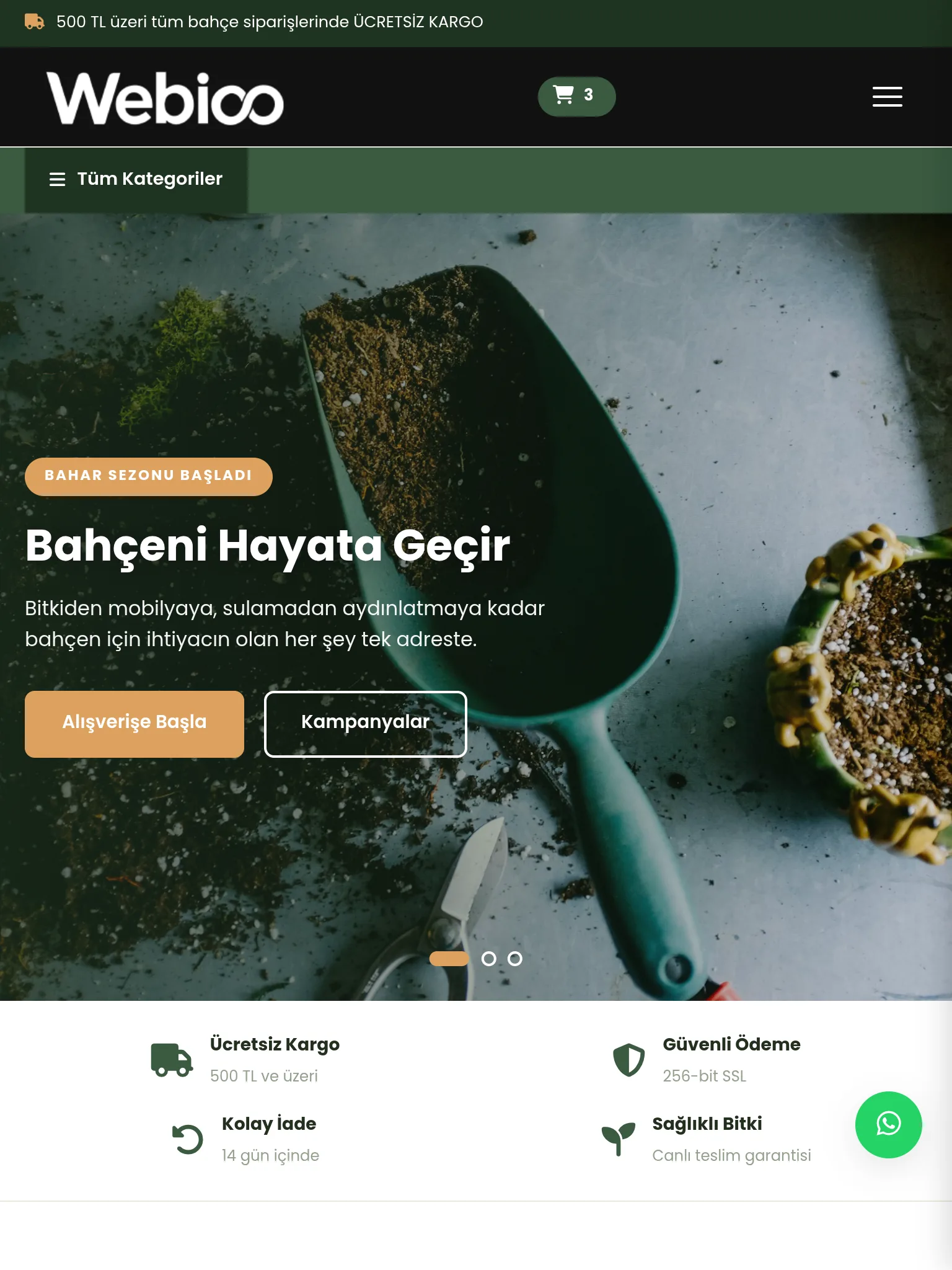 Bahçe & Dış Mekan E-Ticaret #1 - Tablet Gorunum