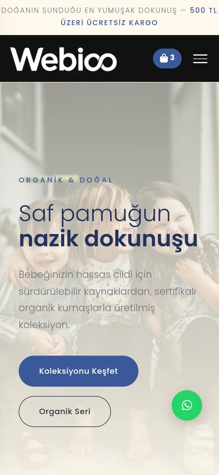 Çocuk & Bebek E-Ticaret #2 - Mobil Gorunum