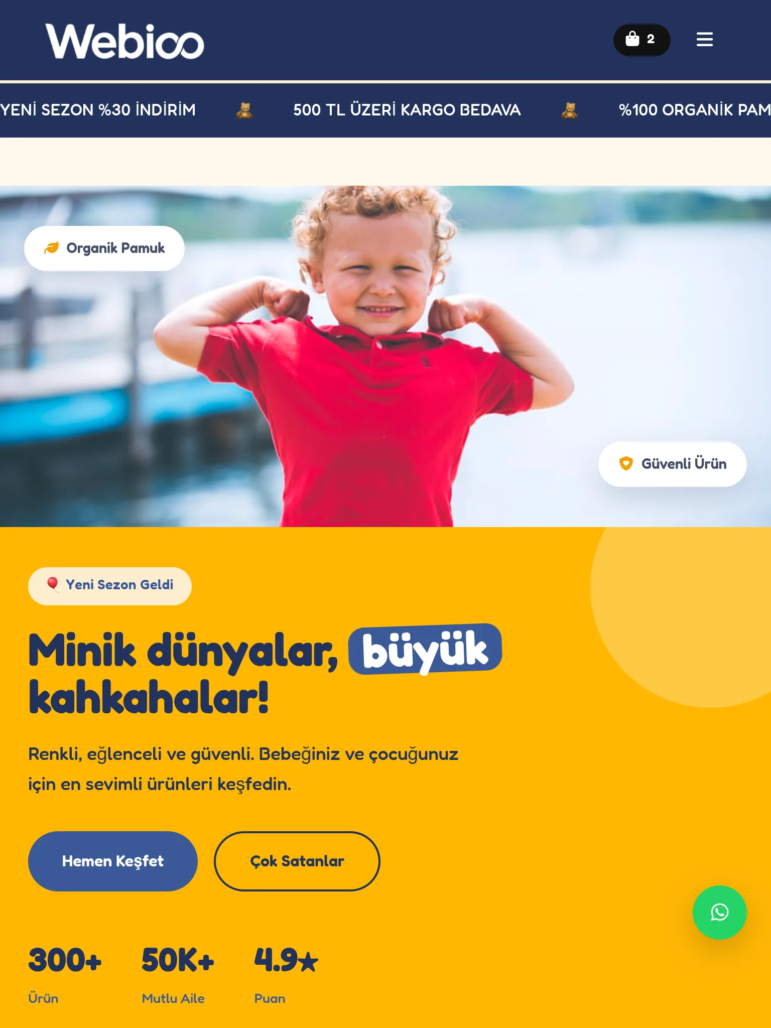 Çocuk & Bebek E-Ticaret #6 - Tablet Gorunum