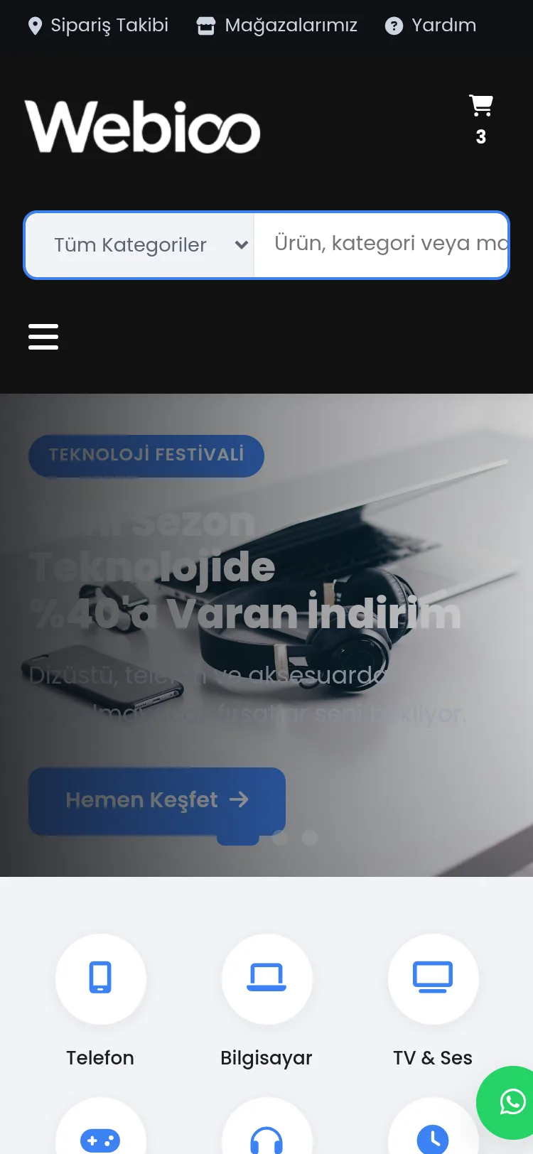 Elektronik & Teknoloji E-Ticaret #1 - Mobil Gorunum