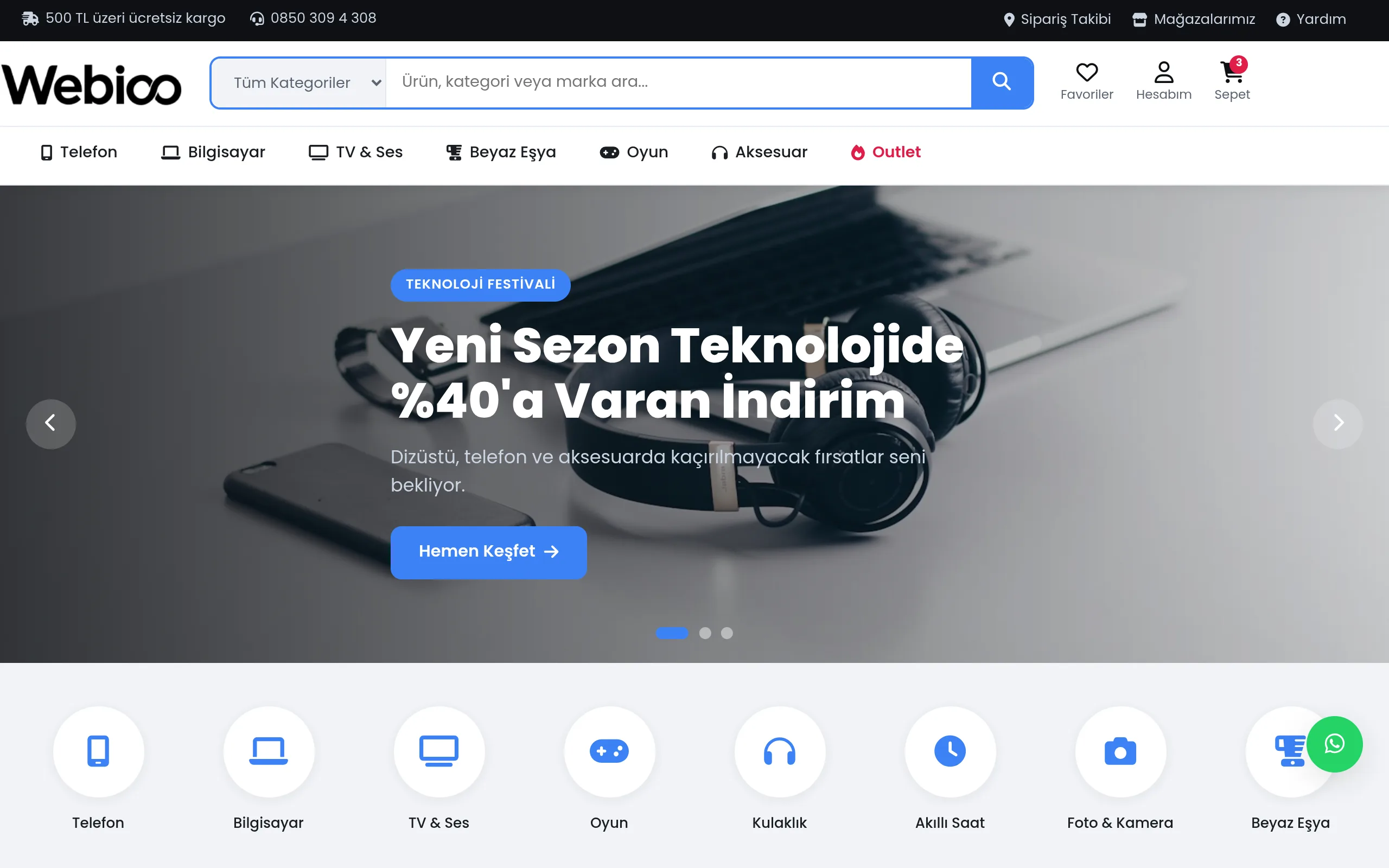 Elektronik & Teknoloji E-Ticaret #1 - Masaustu Gorunum