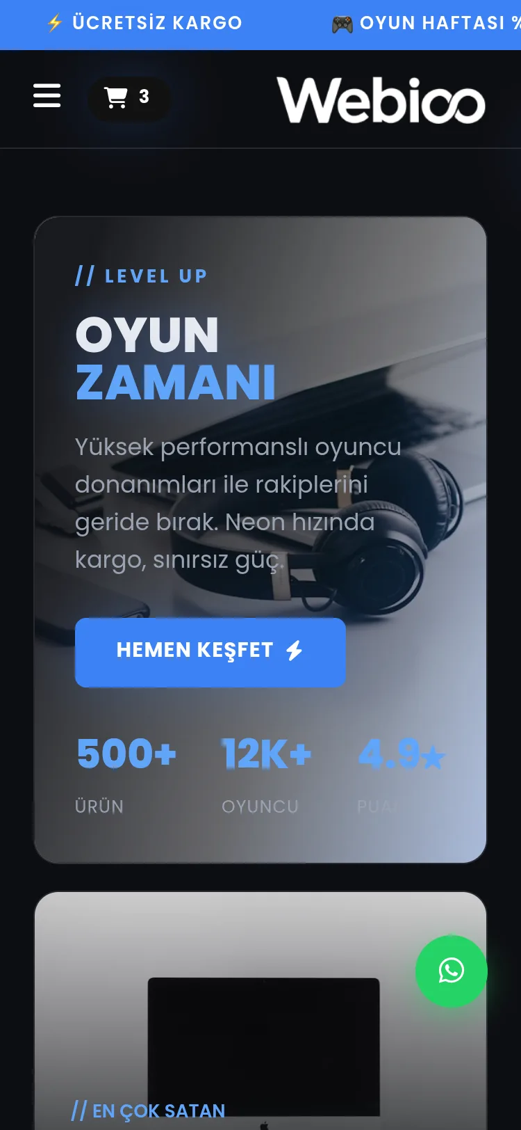 Elektronik & Teknoloji E-Ticaret #3 - Mobil Gorunum
