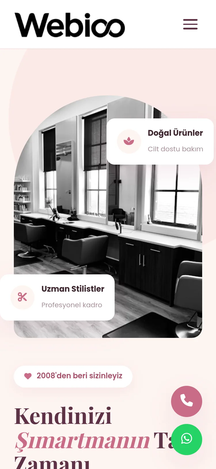 Estetik & Güzellik Şablonu #2 - Mobil Gorunum