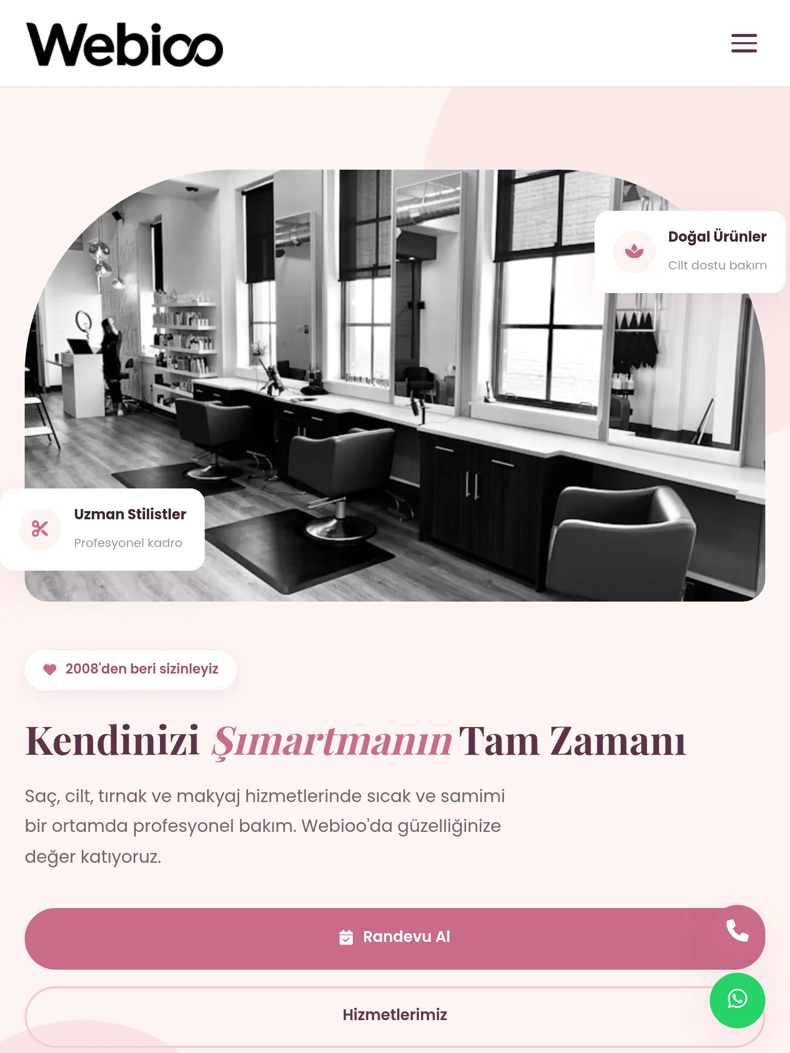 Estetik & Güzellik Şablonu #2 - Tablet Gorunum