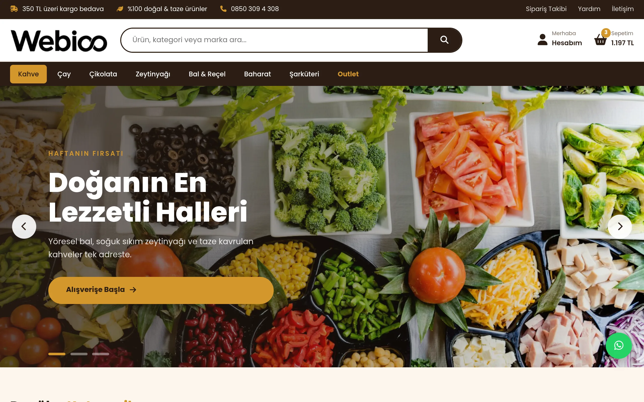 Gurme & Yiyecek-İçecek E-Ticaret #1 - Masaustu Gorunum