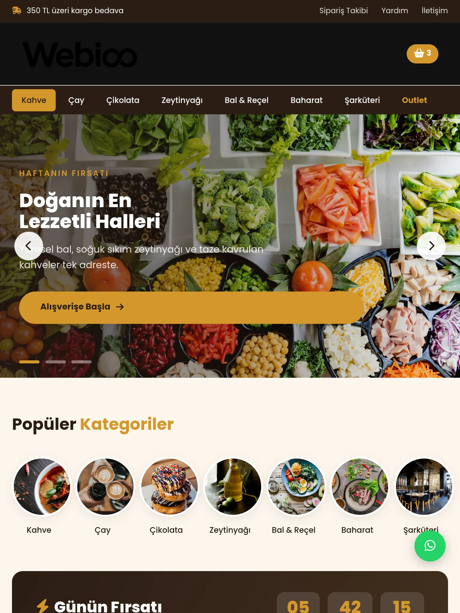 Gurme & Yiyecek-İçecek E-Ticaret #1 - Tablet Gorunum