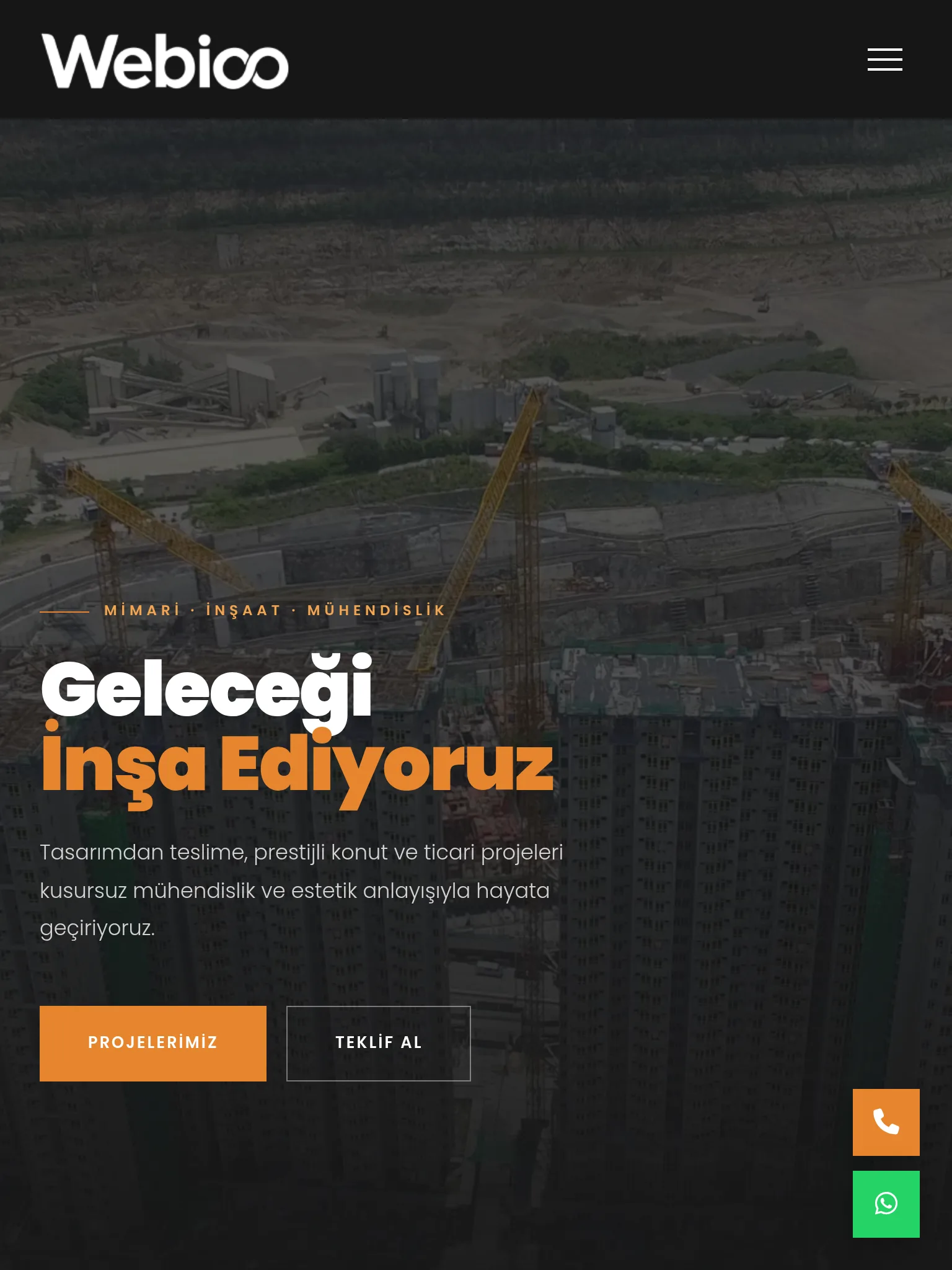 İnşaat & Yapı Şablonu #1 - Tablet Gorunum