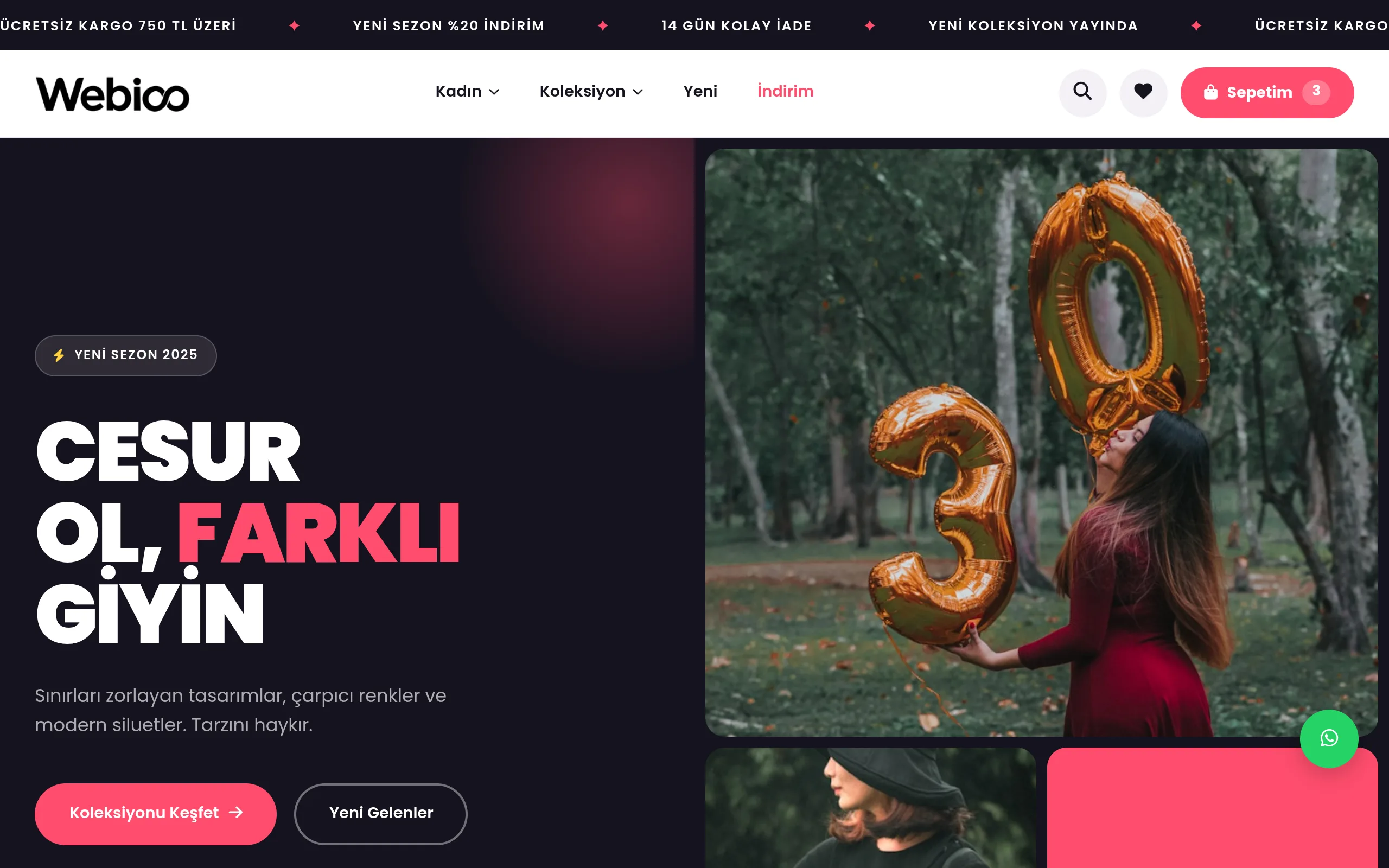Kadın & Genel Giyim E-Ticaret #3 - Masaustu Gorunum
