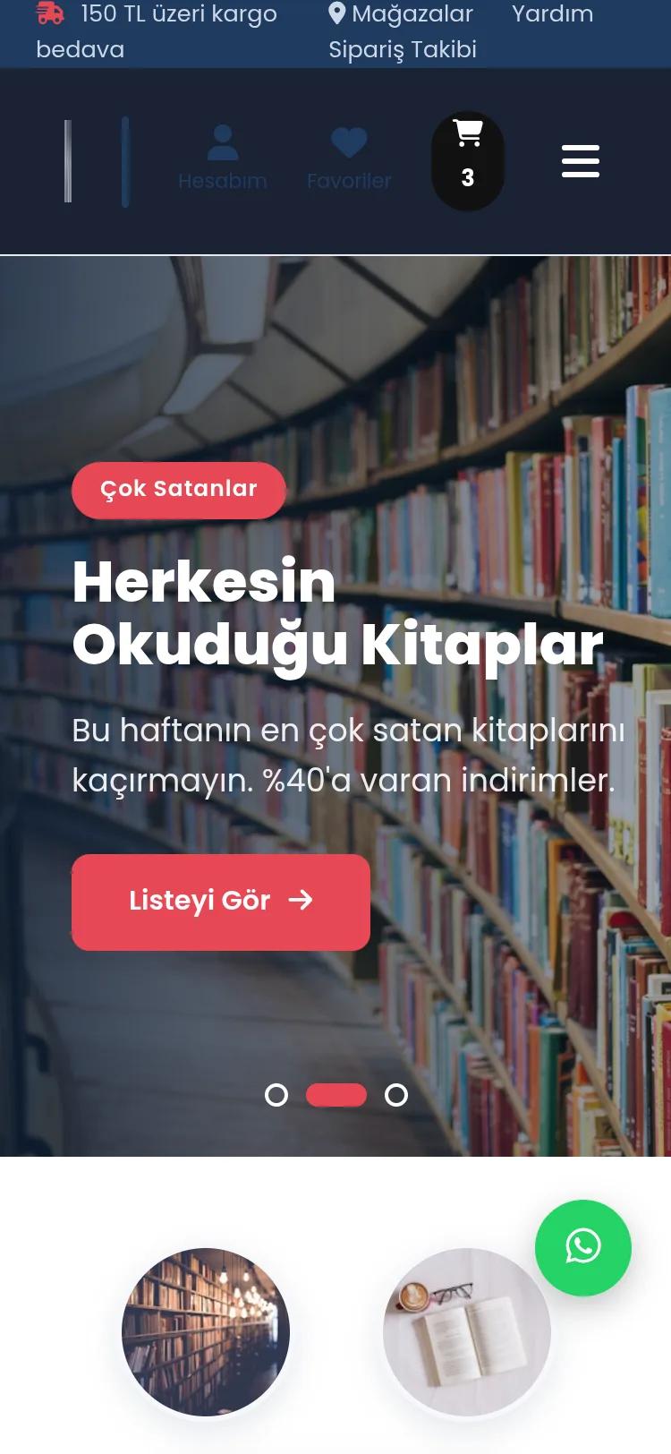 Kitap & Kırtasiye E-Ticaret #1 - Mobil Gorunum