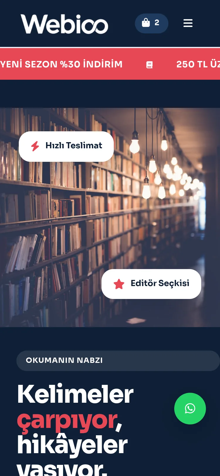 Kitap & Kırtasiye E-Ticaret #3 - Mobil Gorunum
