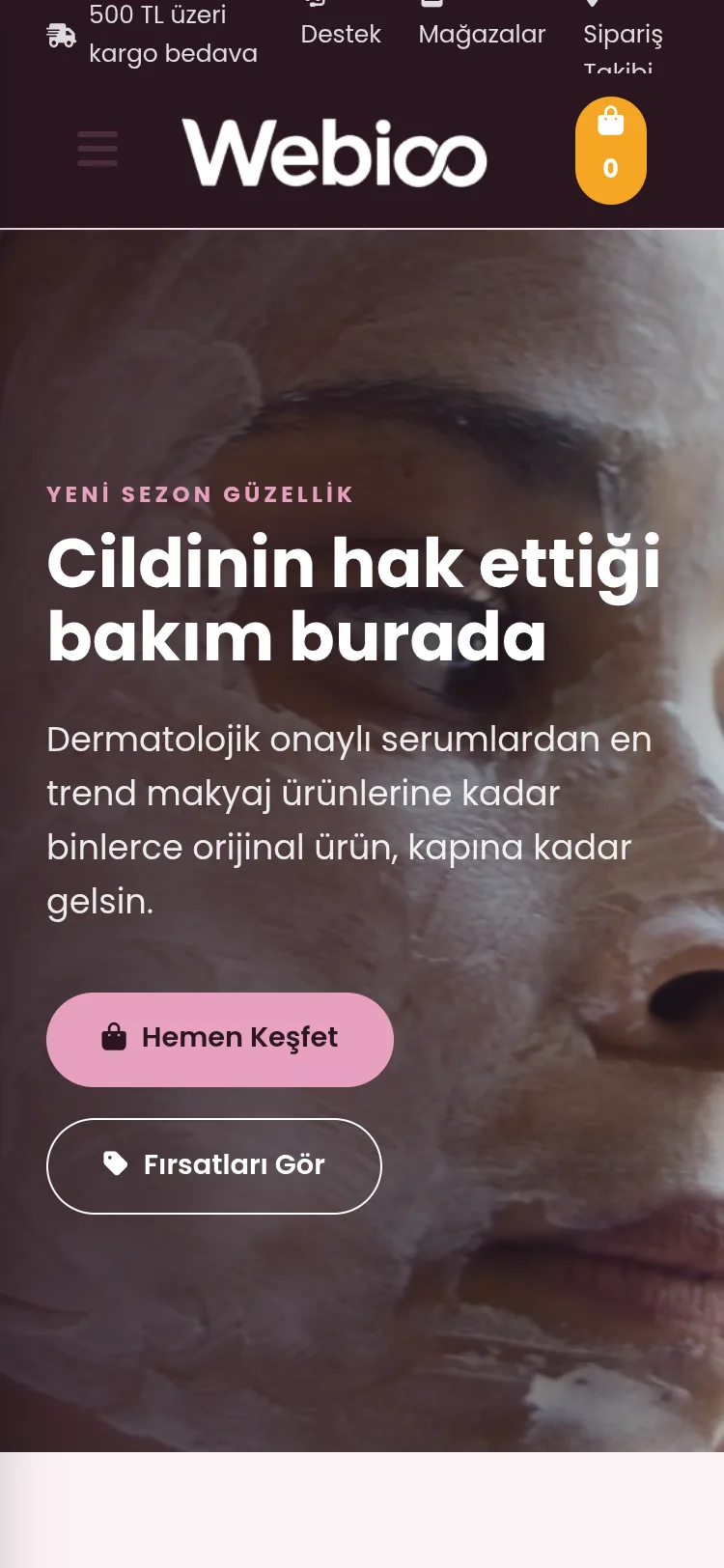 Kozmetik & Parfüm E-Ticaret #1 - Mobil Gorunum
