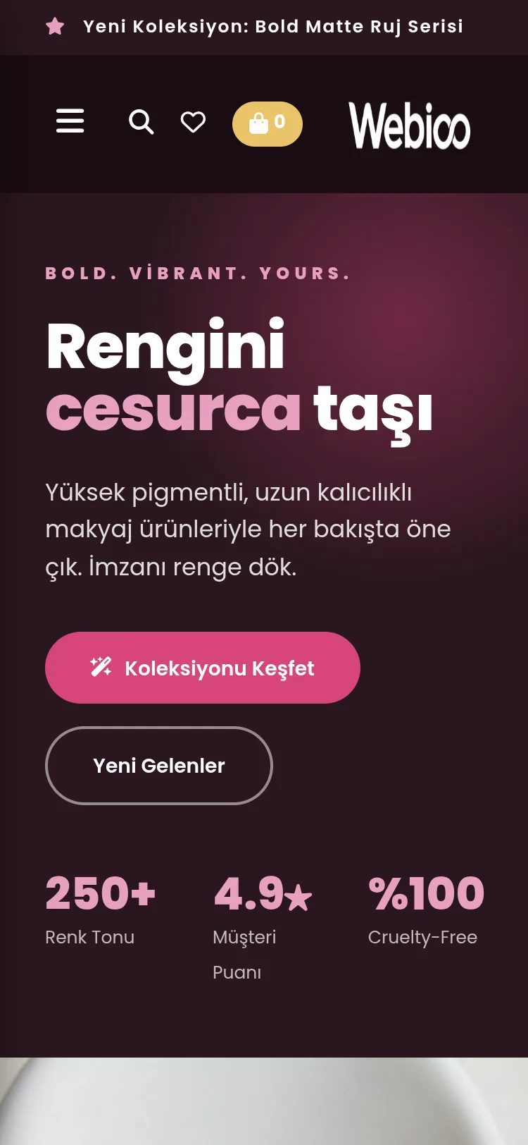 Kozmetik & Parfüm E-Ticaret #3 - Mobil Gorunum
