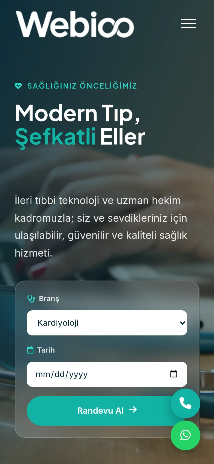 Medikal & Sağlık Şablonu #2 - Mobil Gorunum