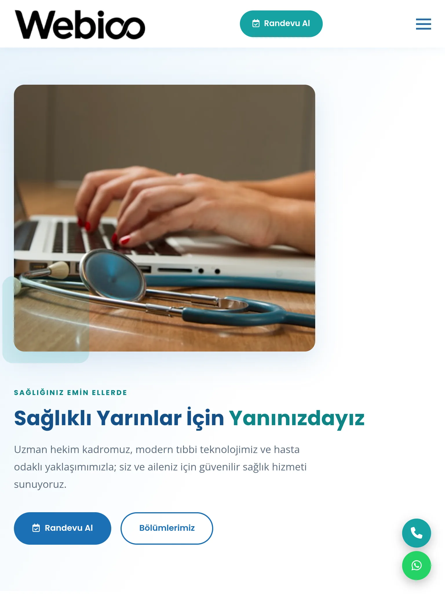 Medikal & Sağlık Şablonu #1 - Tablet Gorunum