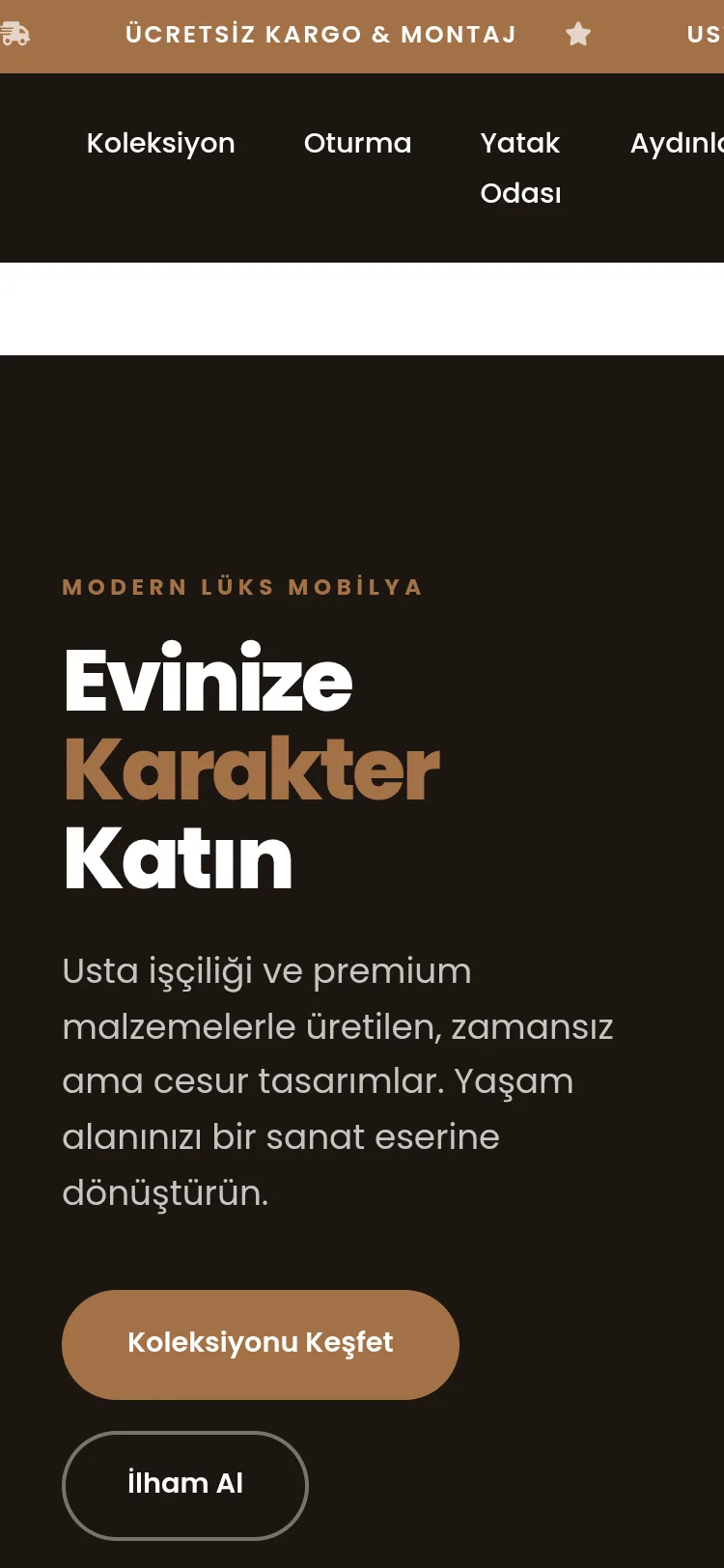 Mobilya & Dekorasyon E-Ticaret #3 - Mobil Gorunum
