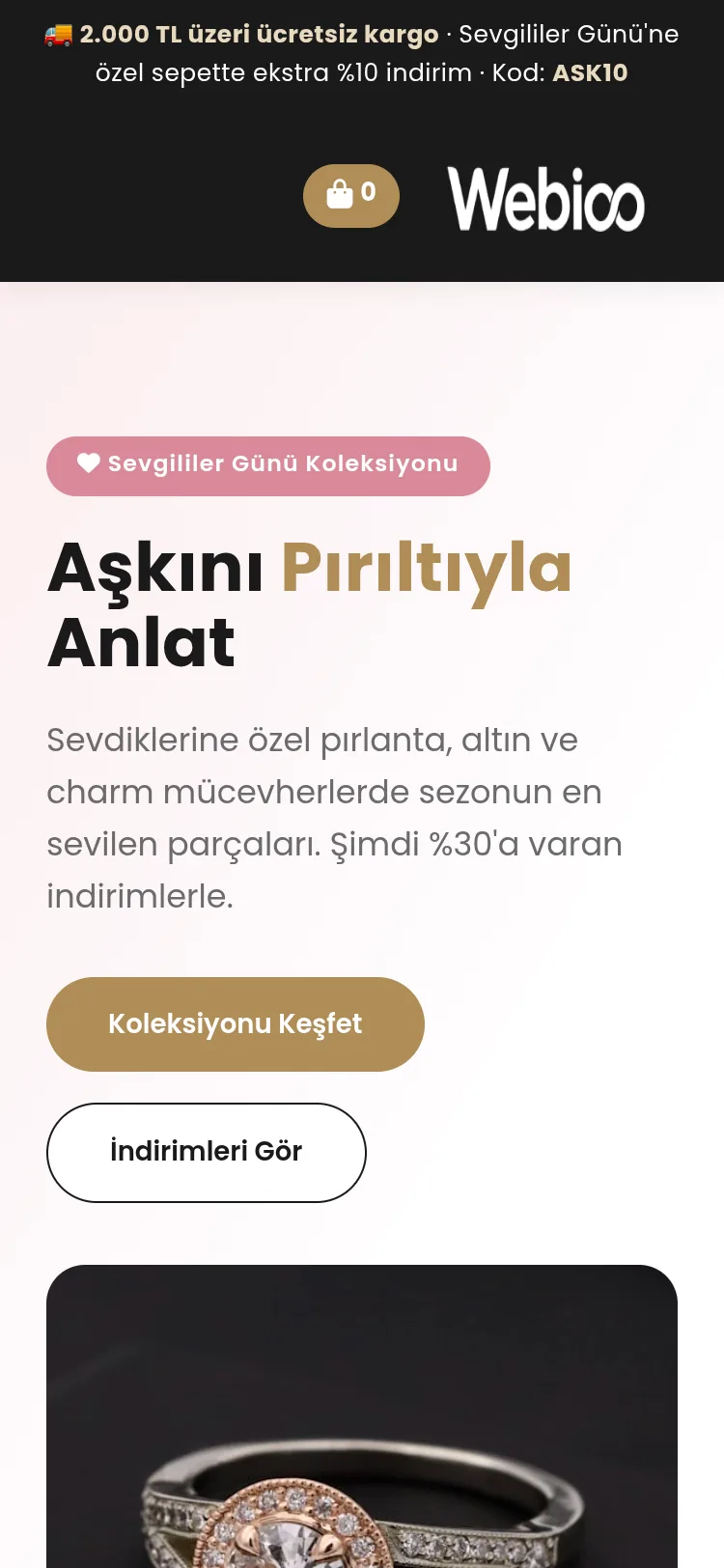 Mücevher & Takı E-Ticaret #5 - Mobil Gorunum