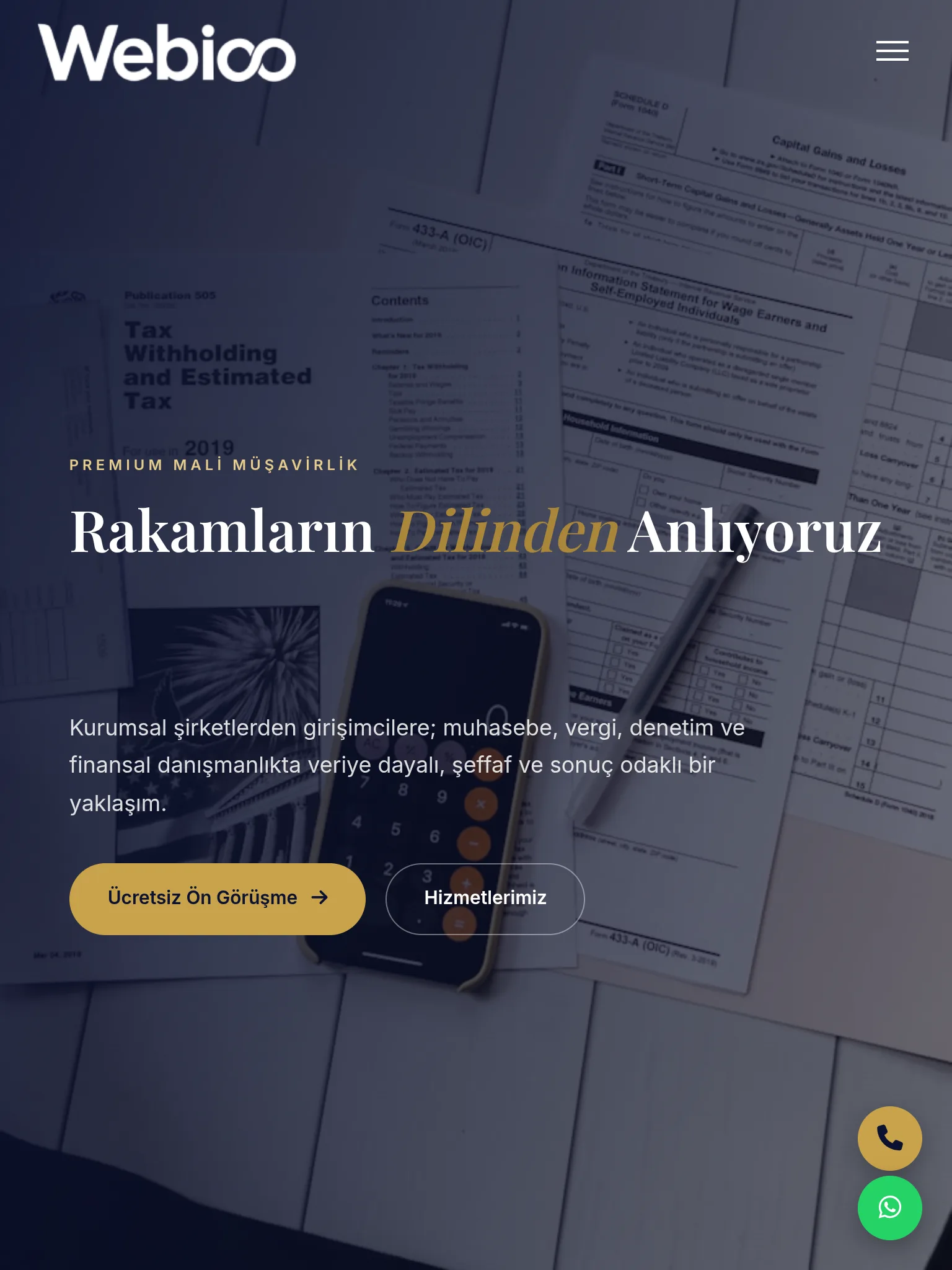 Muhasebe & Mali Müşavirlik Şablonu #2 - Tablet Gorunum