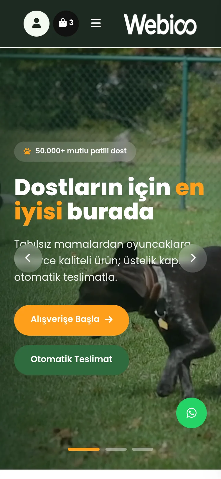 Pet Shop & Evcil Hayvan E-Ticaret #1 - Mobil Gorunum
