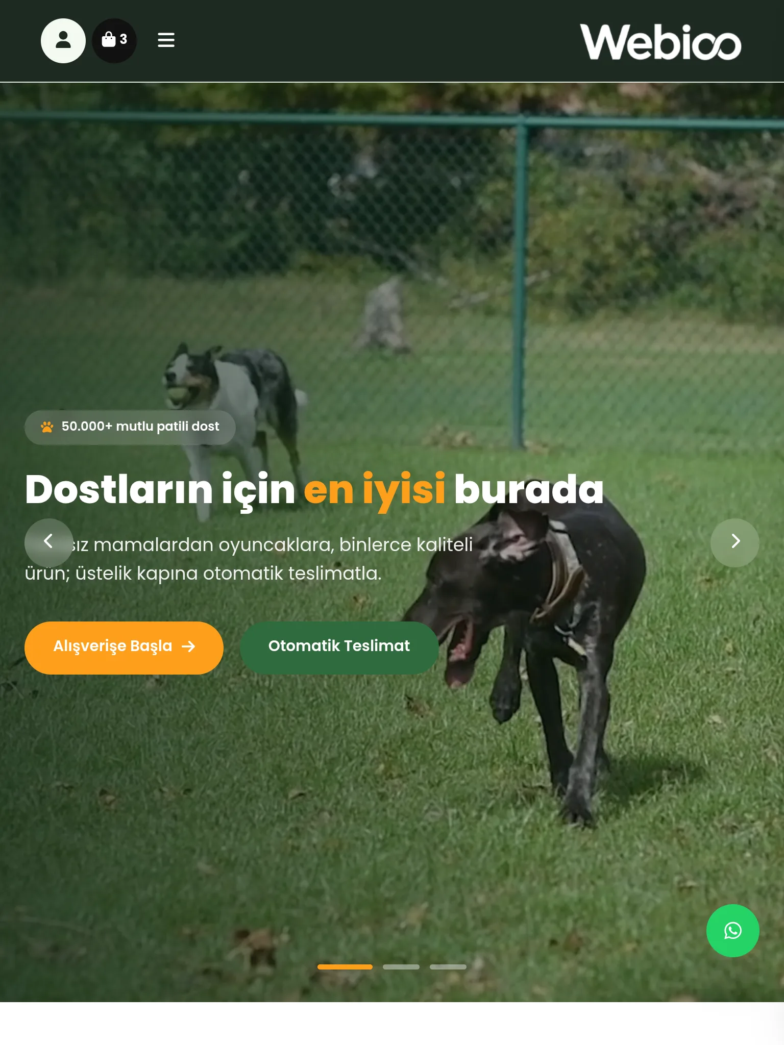Pet Shop & Evcil Hayvan E-Ticaret #1 - Tablet Gorunum