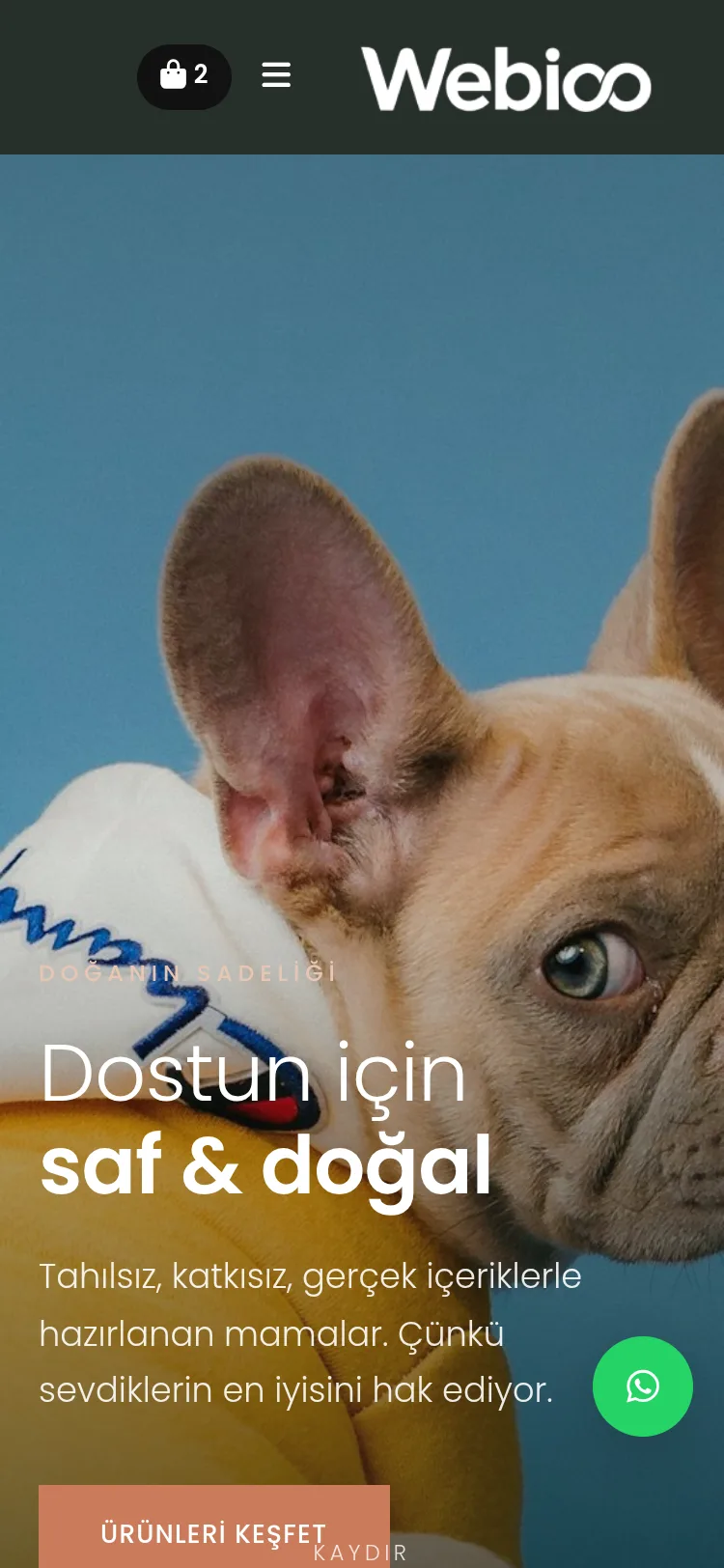 Pet Shop & Evcil Hayvan E-Ticaret #2 - Mobil Gorunum