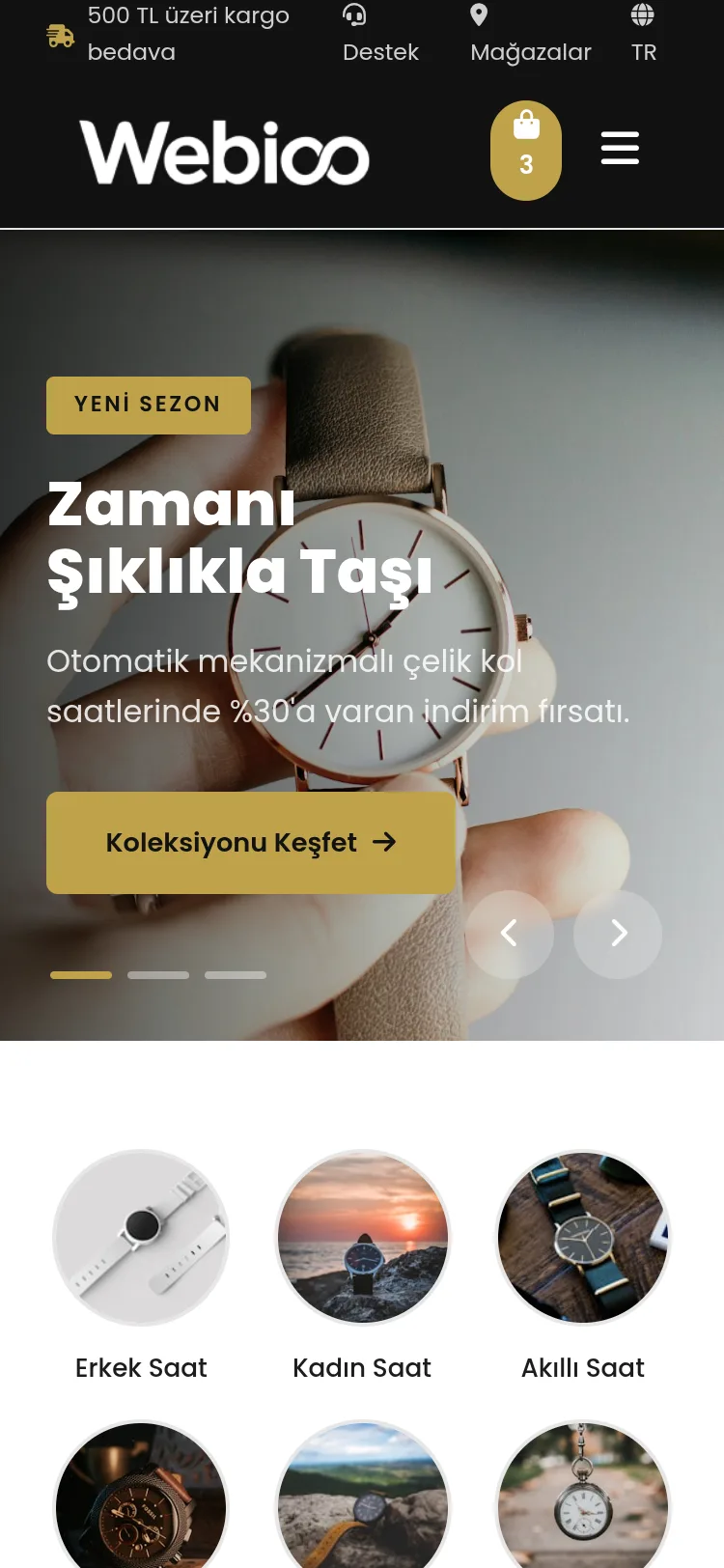 Saat & Gözlük E-Ticaret #1 - Mobil Gorunum
