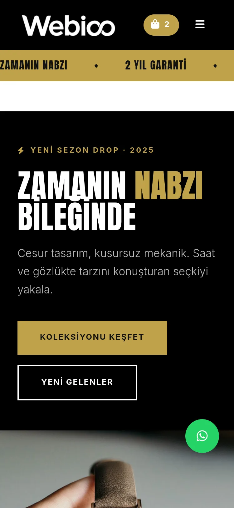 Saat & Gözlük E-Ticaret #3 - Mobil Gorunum