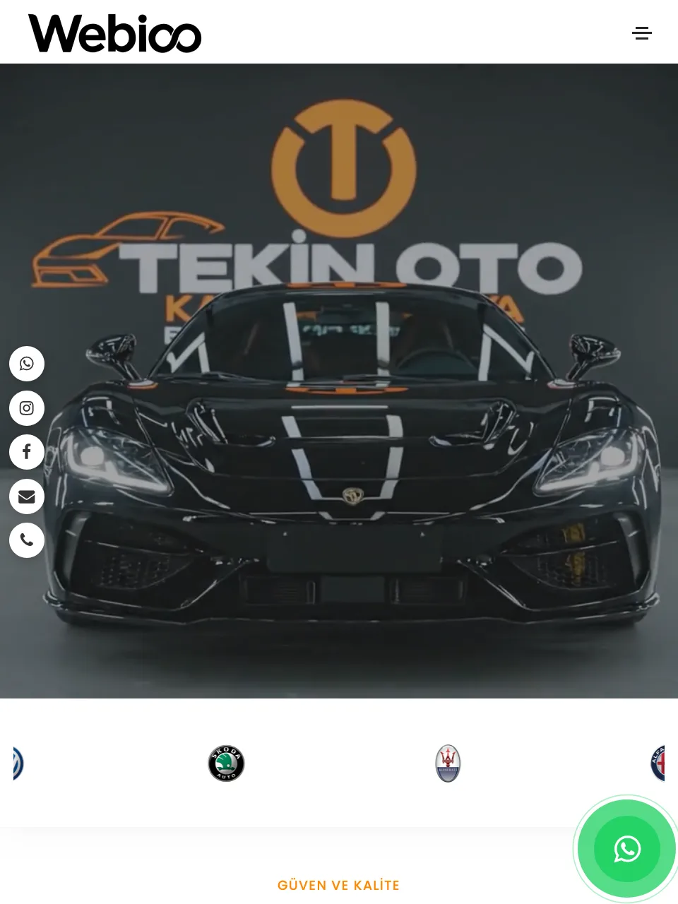 Webioo Otomotiv Şablonu - Tablet Gorunum