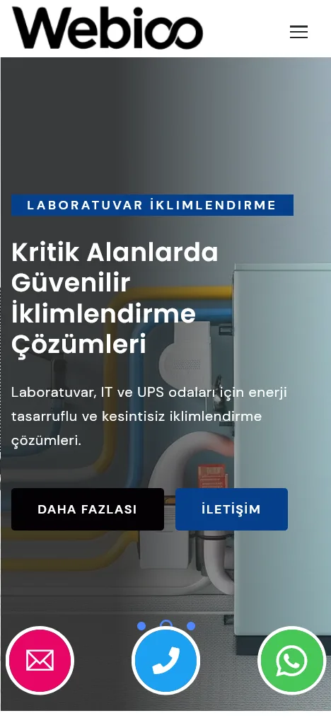 Webioo İklimlendirme Şablonu - Mobil Gorunum