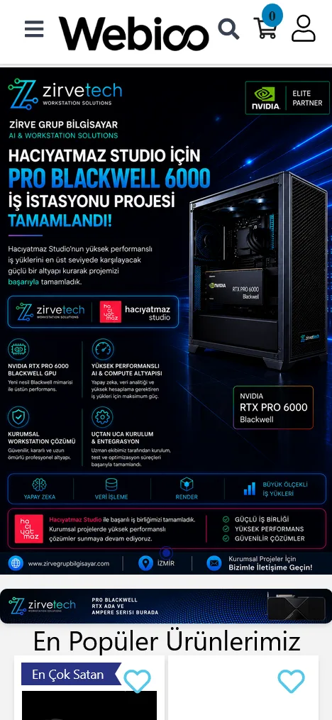 Webioo E Ticaret Şablonu - Mobil Gorunum