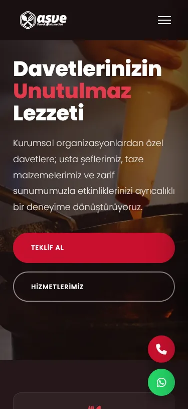 Restorant Şablonu - Mobil Gorunum