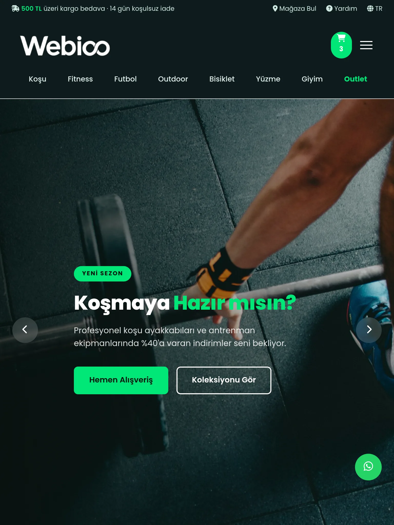 Spor & Outdoor E-Ticaret #1 - Tablet Gorunum