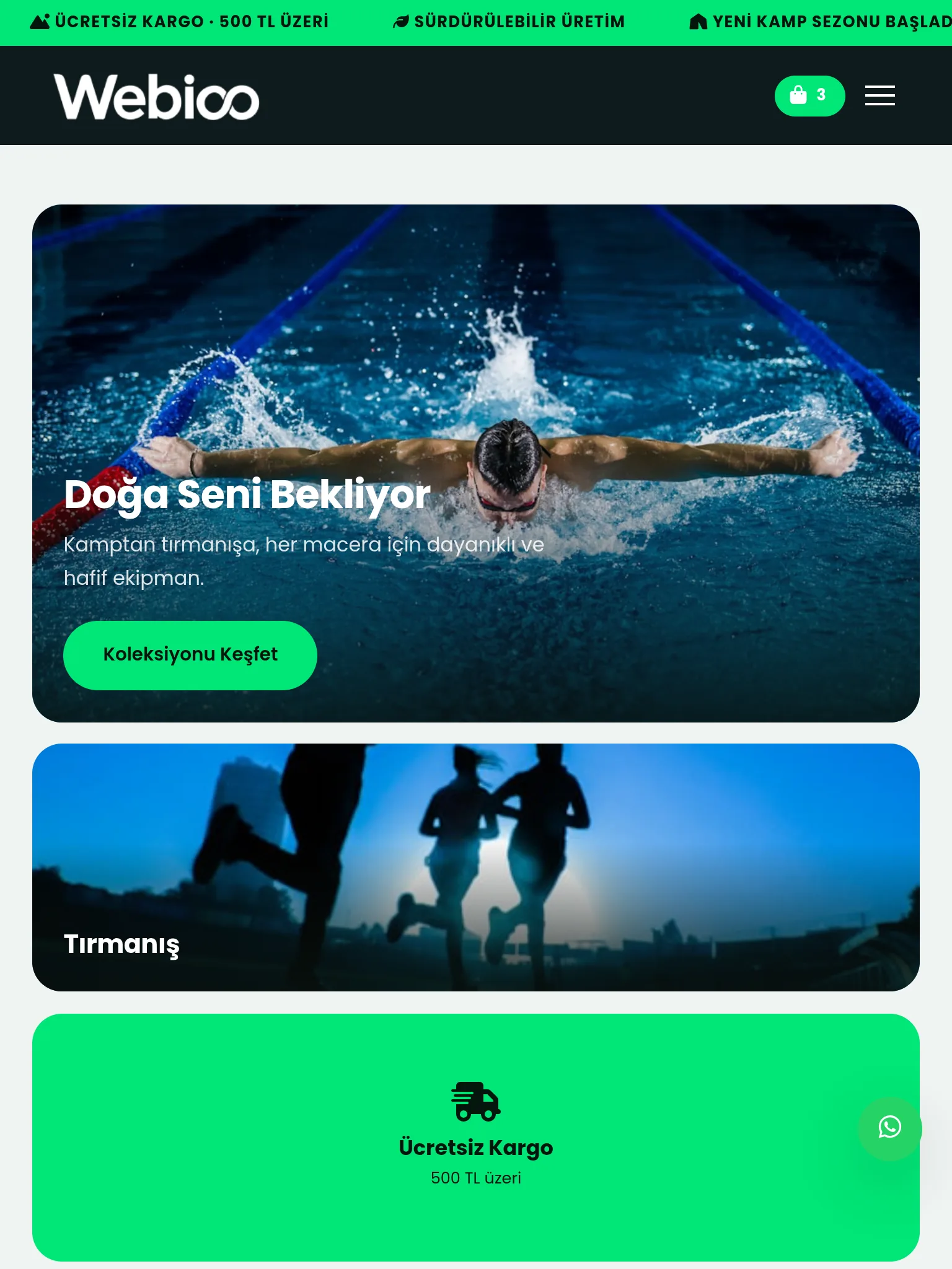 Spor & Outdoor E-Ticaret #3 - Tablet Gorunum