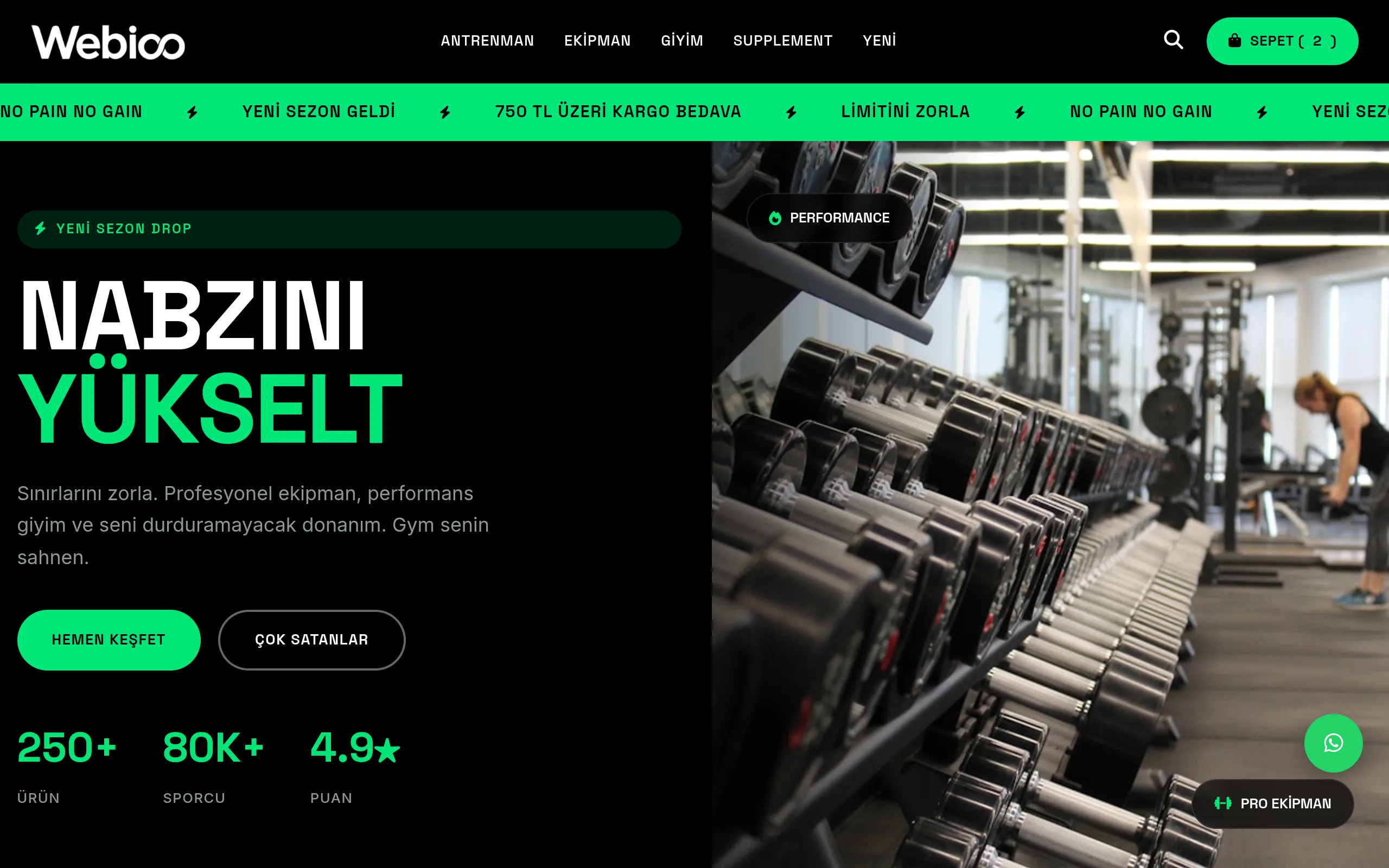 Spor & Outdoor E-Ticaret #6 - Masaustu Gorunum