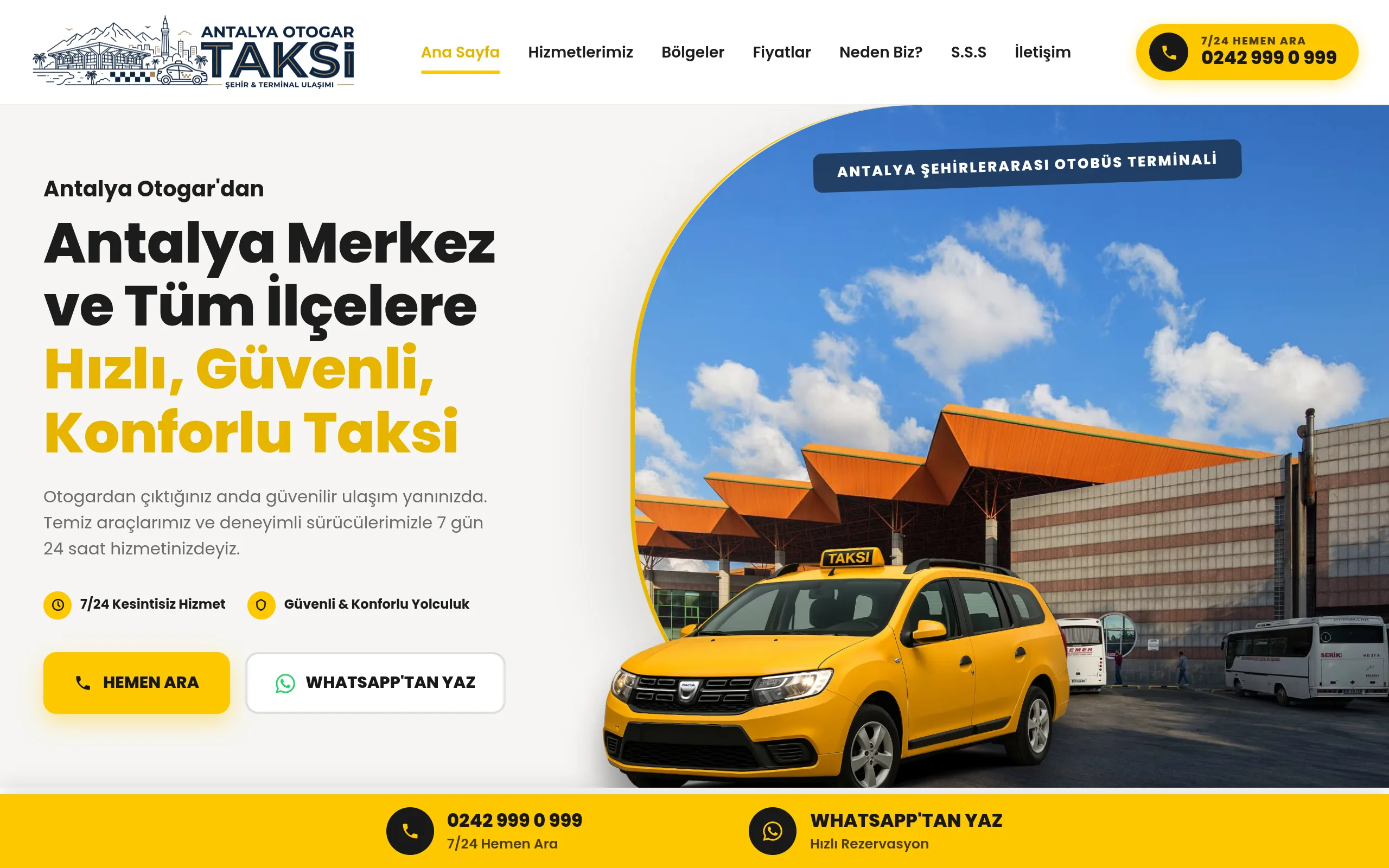 Taksi Şablonu #1 - Masaustu Gorunum