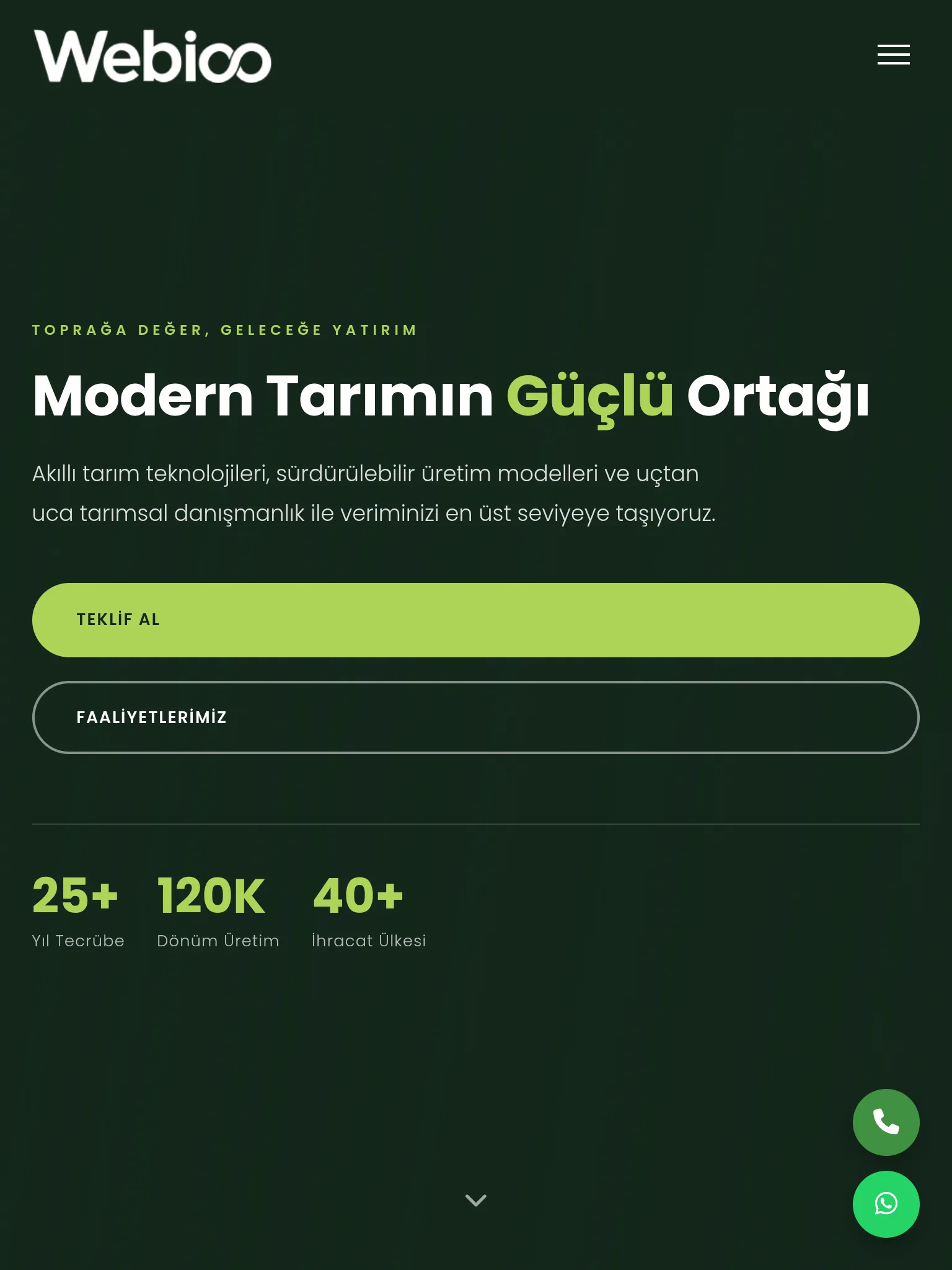 Tarım & Hayvancılık Şablonu #1 - Tablet Gorunum
