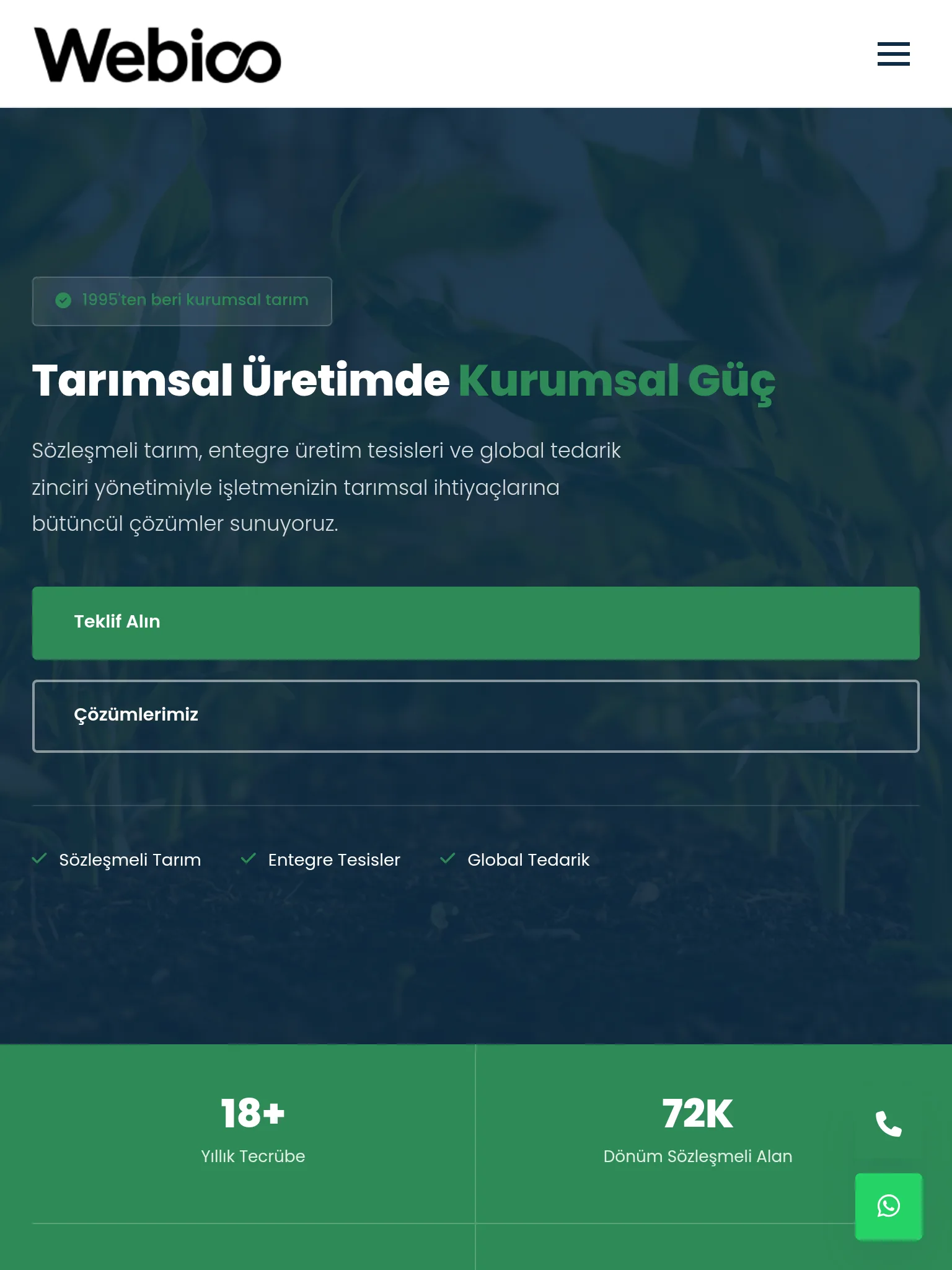 Tarım & Hayvancılık Şablonu #2 - Tablet Gorunum