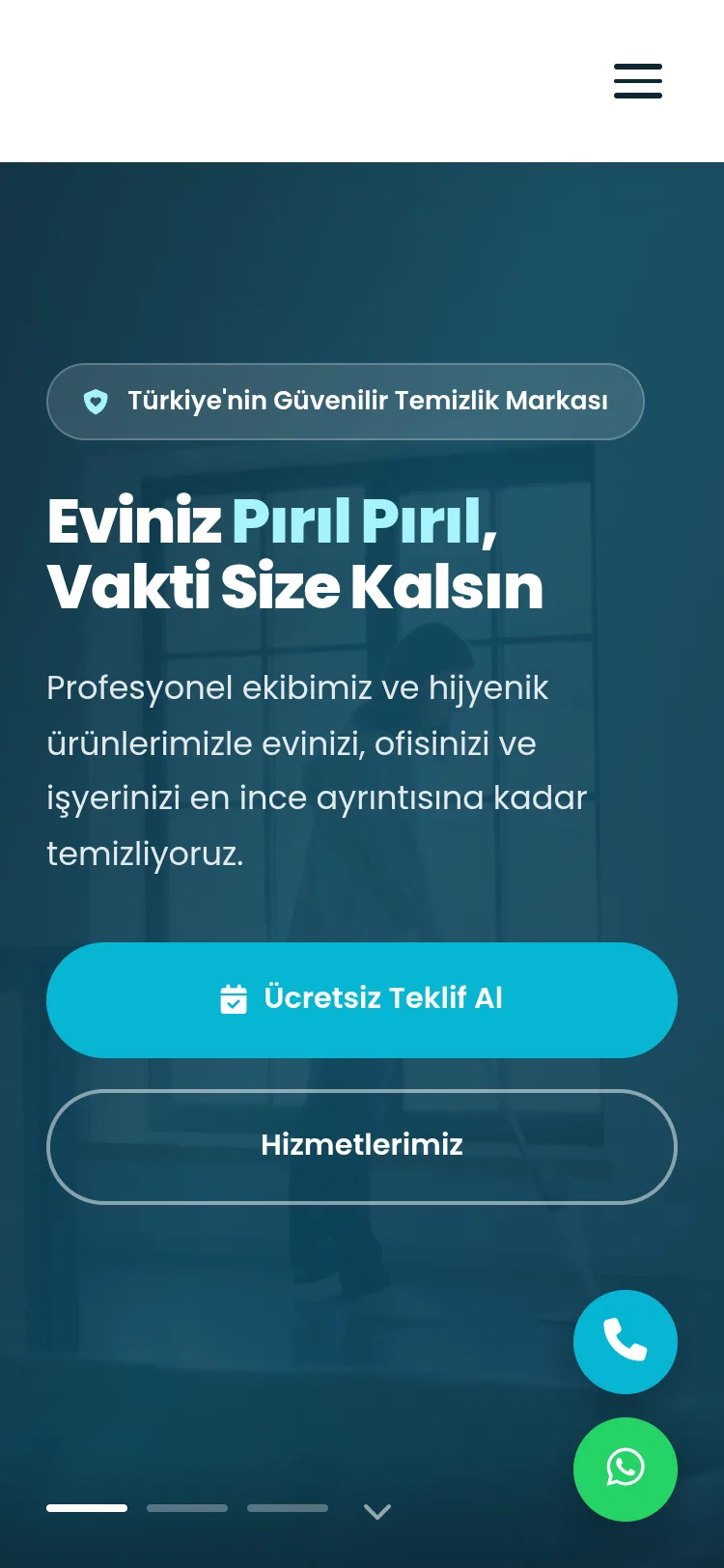 Temizlik Hizmetleri Şablonu #1 - Mobil Gorunum
