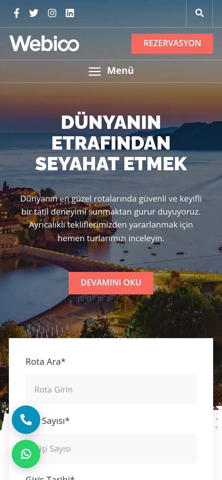 Webioo Ajans Şablonu - Mobil Gorunum