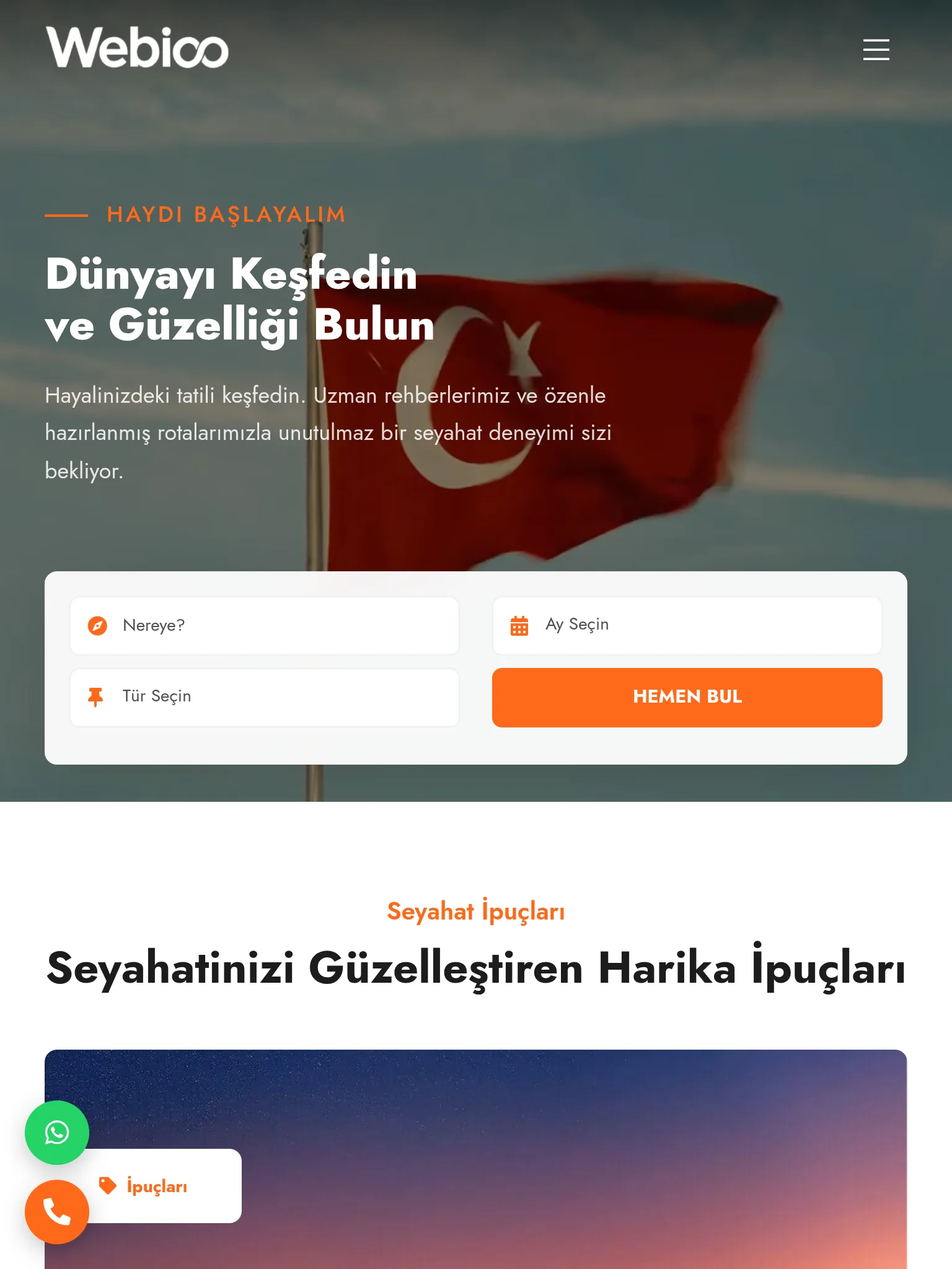 Webioo Ajans Şablonu - Tablet Gorunum