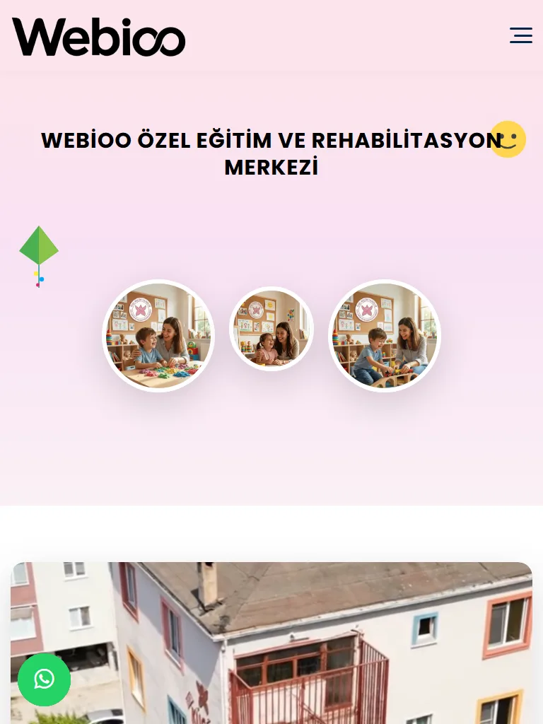 Webioo Anaokul Şablonu - Tablet Gorunum