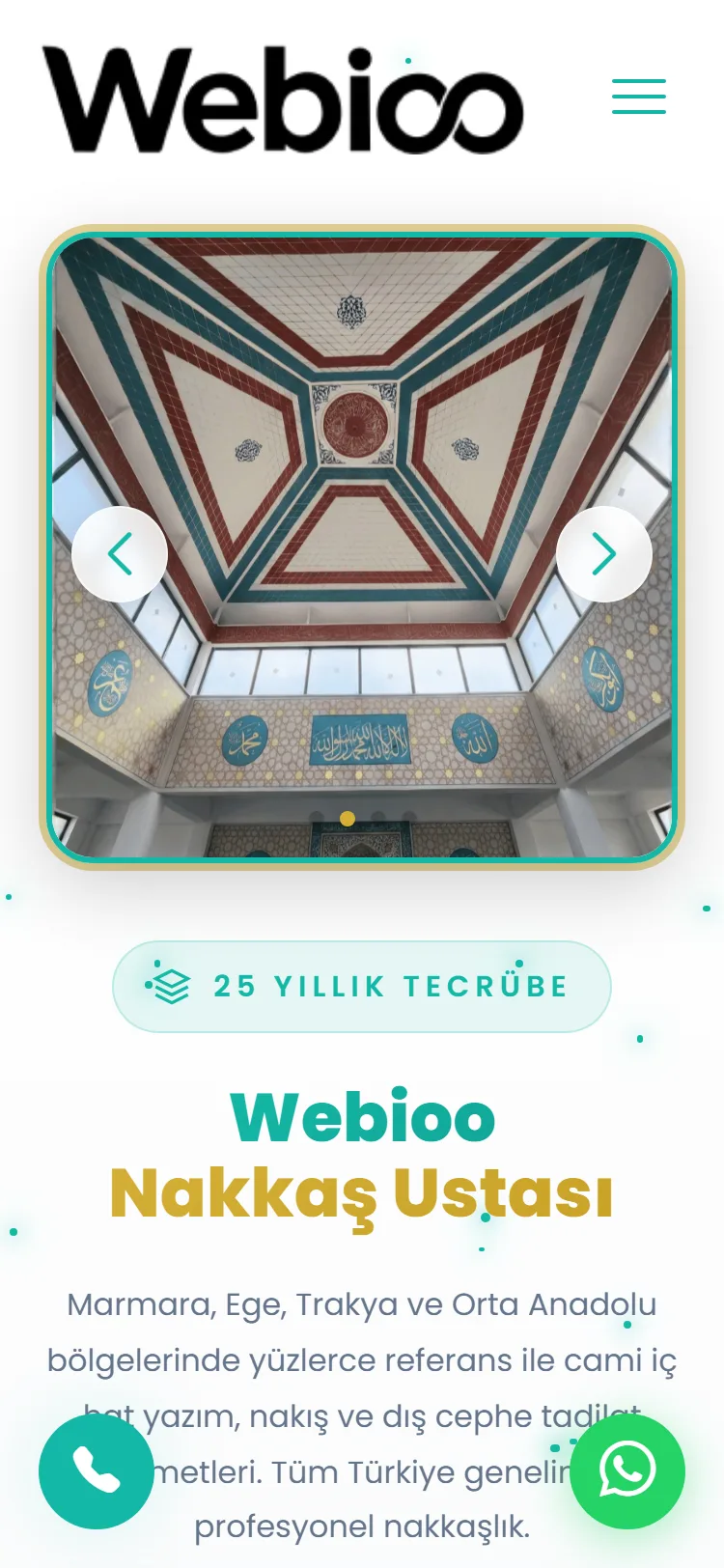 Webioo Dekorasyon Şablonu - Mobil Gorunum