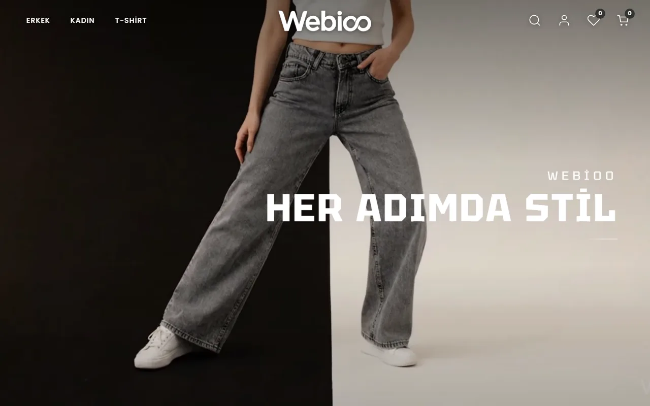 Webioo E Ticaret Şablonu - Masaustu Gorunum