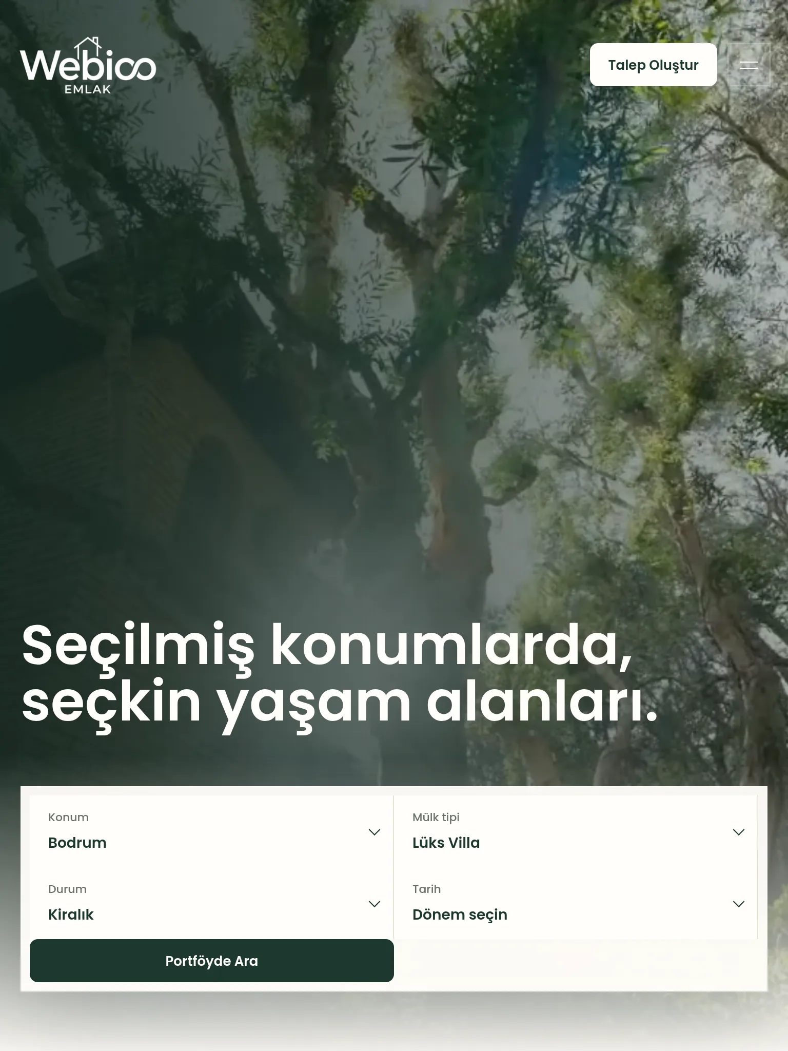 Webioo Emlak Şablonu - Tablet Gorunum