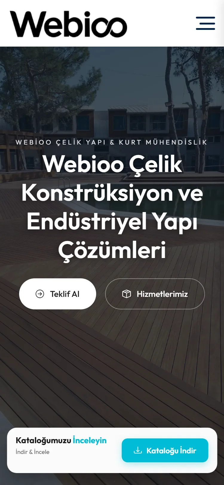 Webioo Endüstriyel Şablonu - Mobil Gorunum