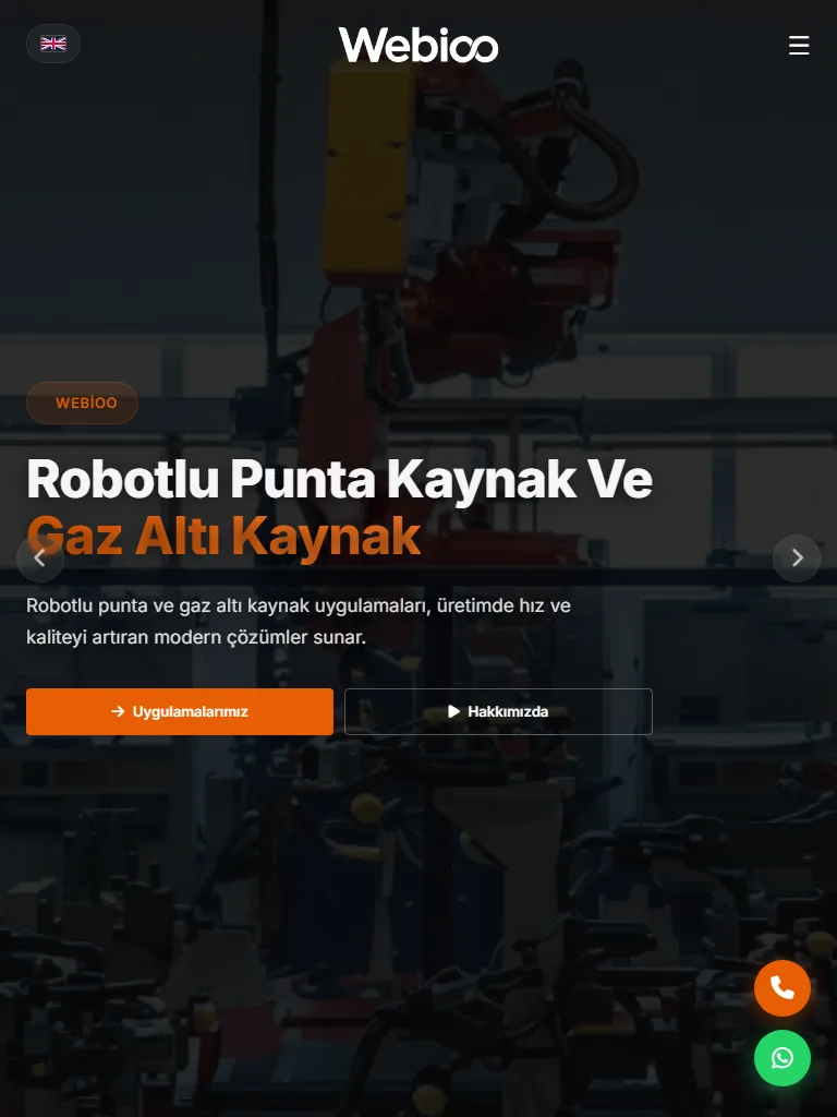 Webioo Endüstriyel Şablonu - Tablet Gorunum